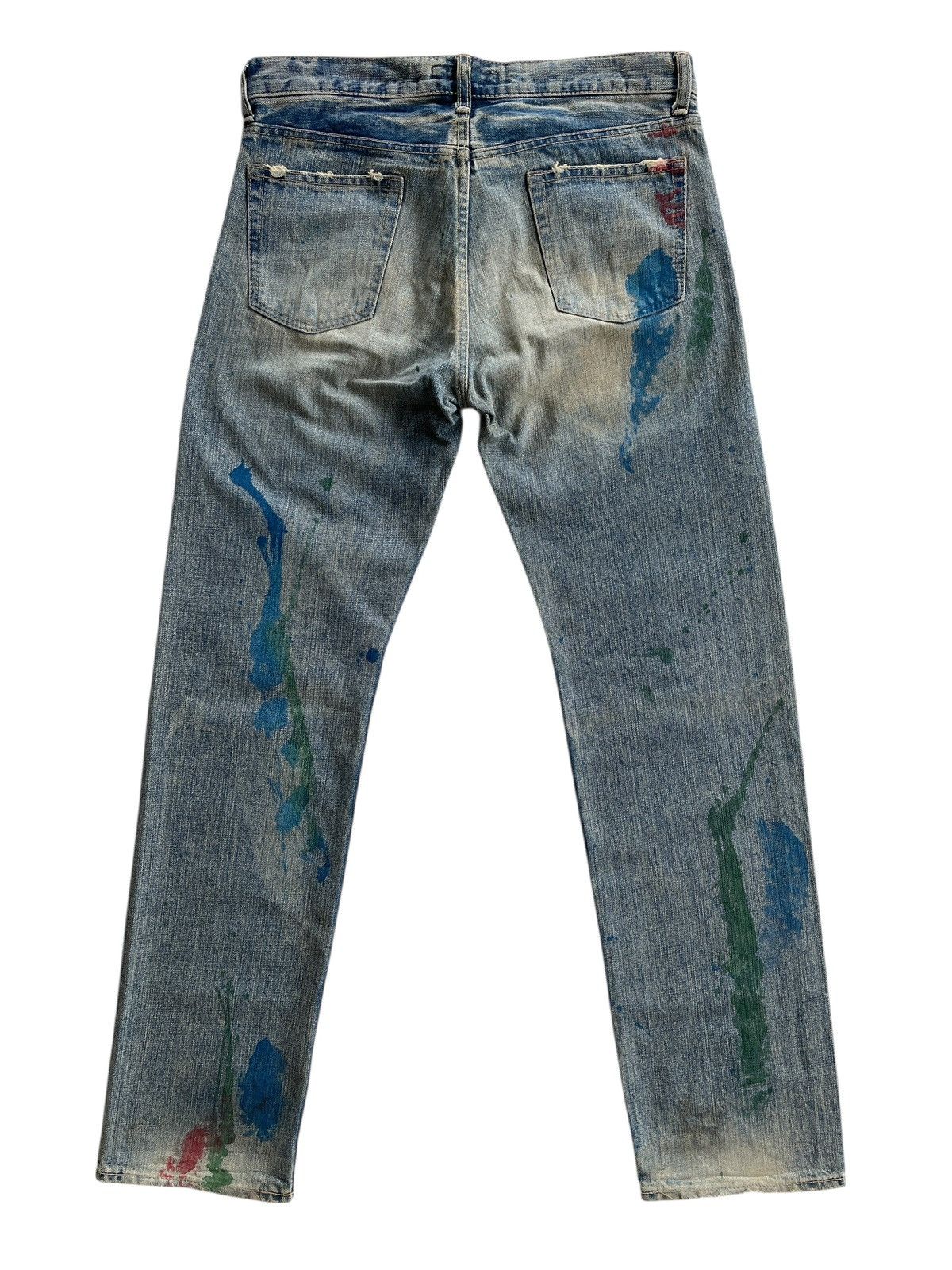 Japanese Brand DOMINGO Co.Ltd JAPAN PAINTS SPLATTED DENIM Size US 31 - 6 Thumbnail