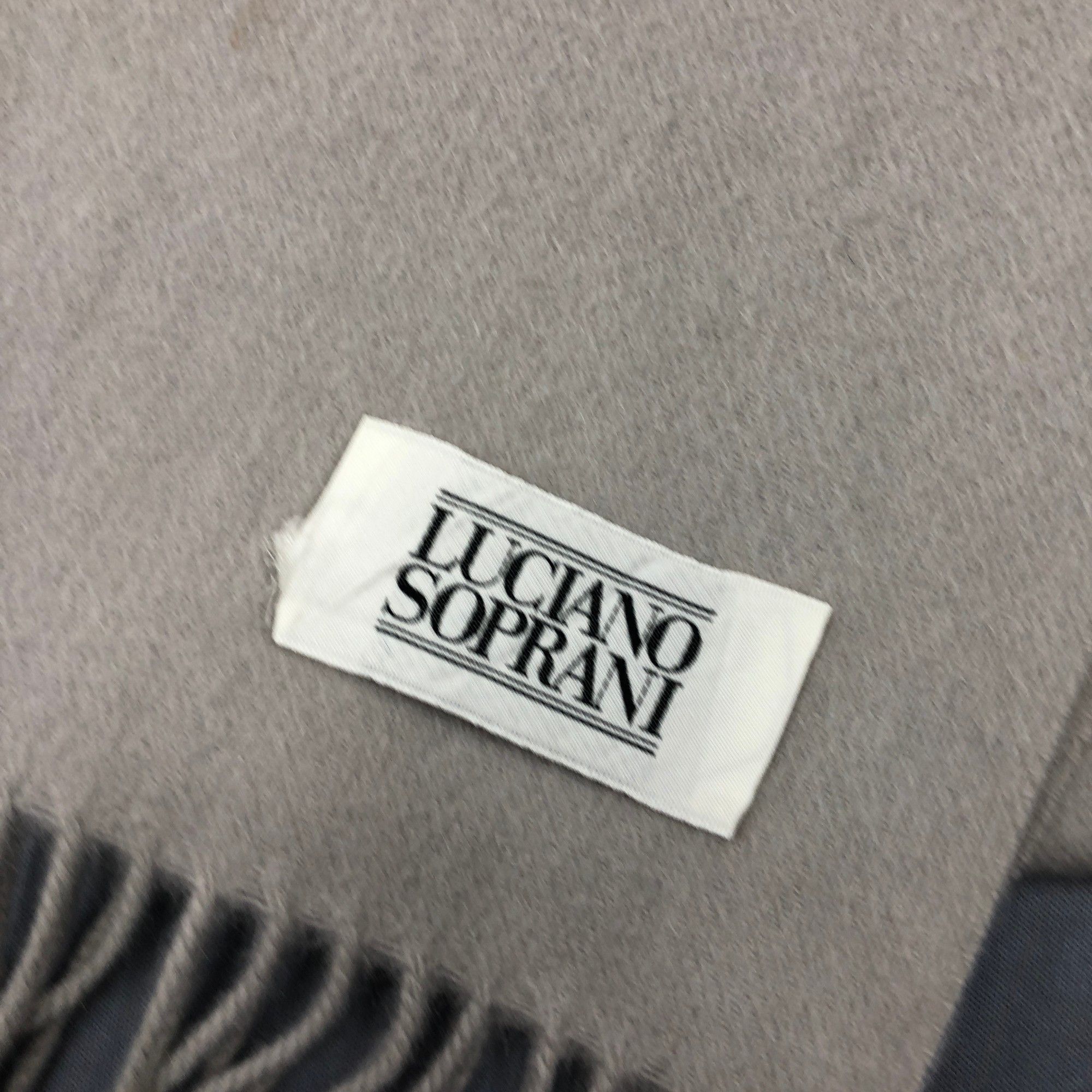 Japanese Brand Vintage Luciano Soprani Scarf Muffler Wool Cashmere Scarves Size ONE SIZE - 4 Thumbnail