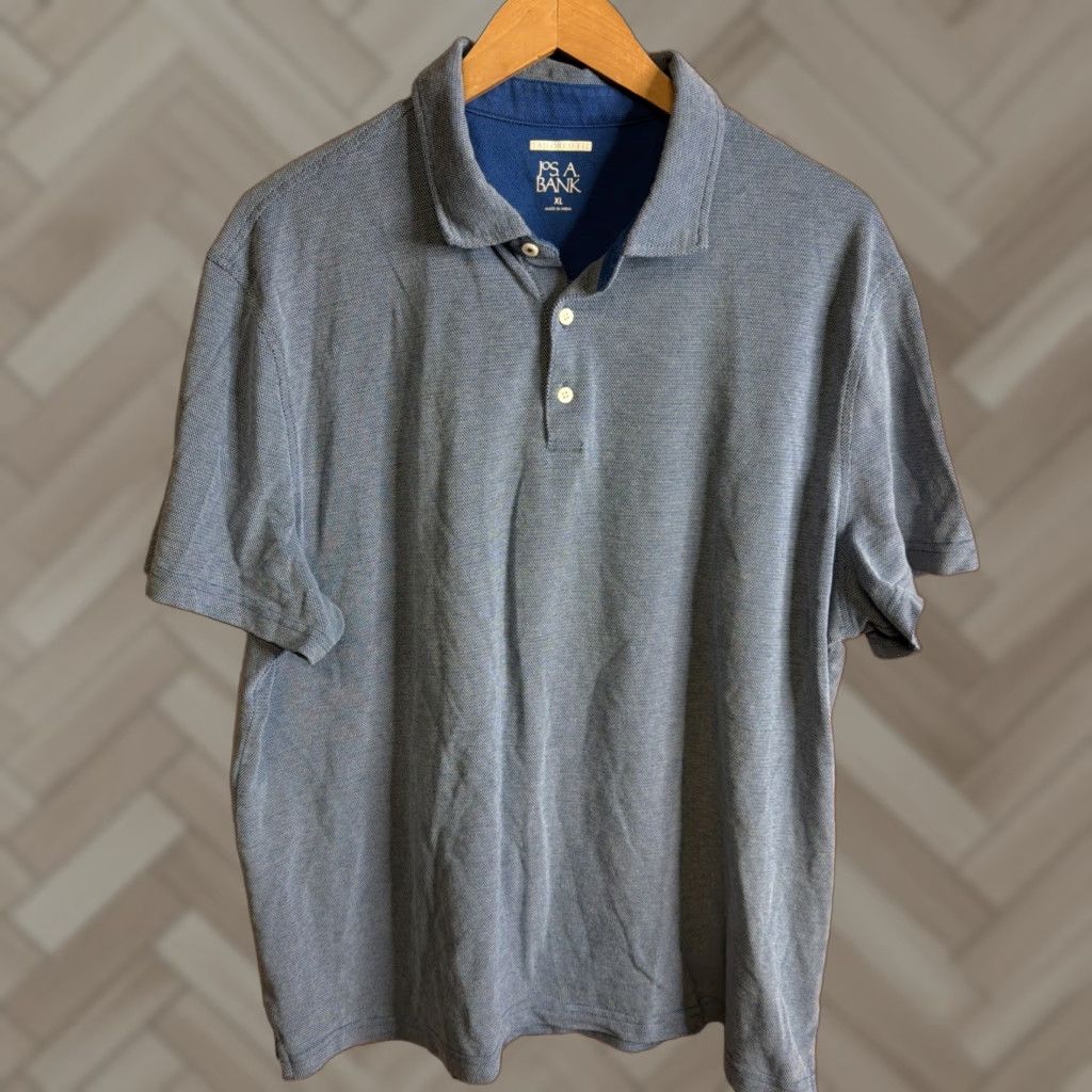 Jos. A. Bank Jos. A. Bank Traveler Collection Tailored Fit Polo XL Blue Men Shirt Polo Size US XL / EU 56 / 4 - 1 Thumbnail