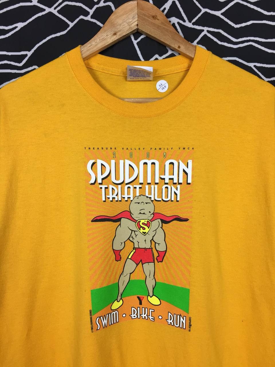 Hanes × Vintage Vtg 00s Spudman Triathlon YMCA Running Series Tee Size US L / EU 52-54 / 3 - 3 Thumbnail