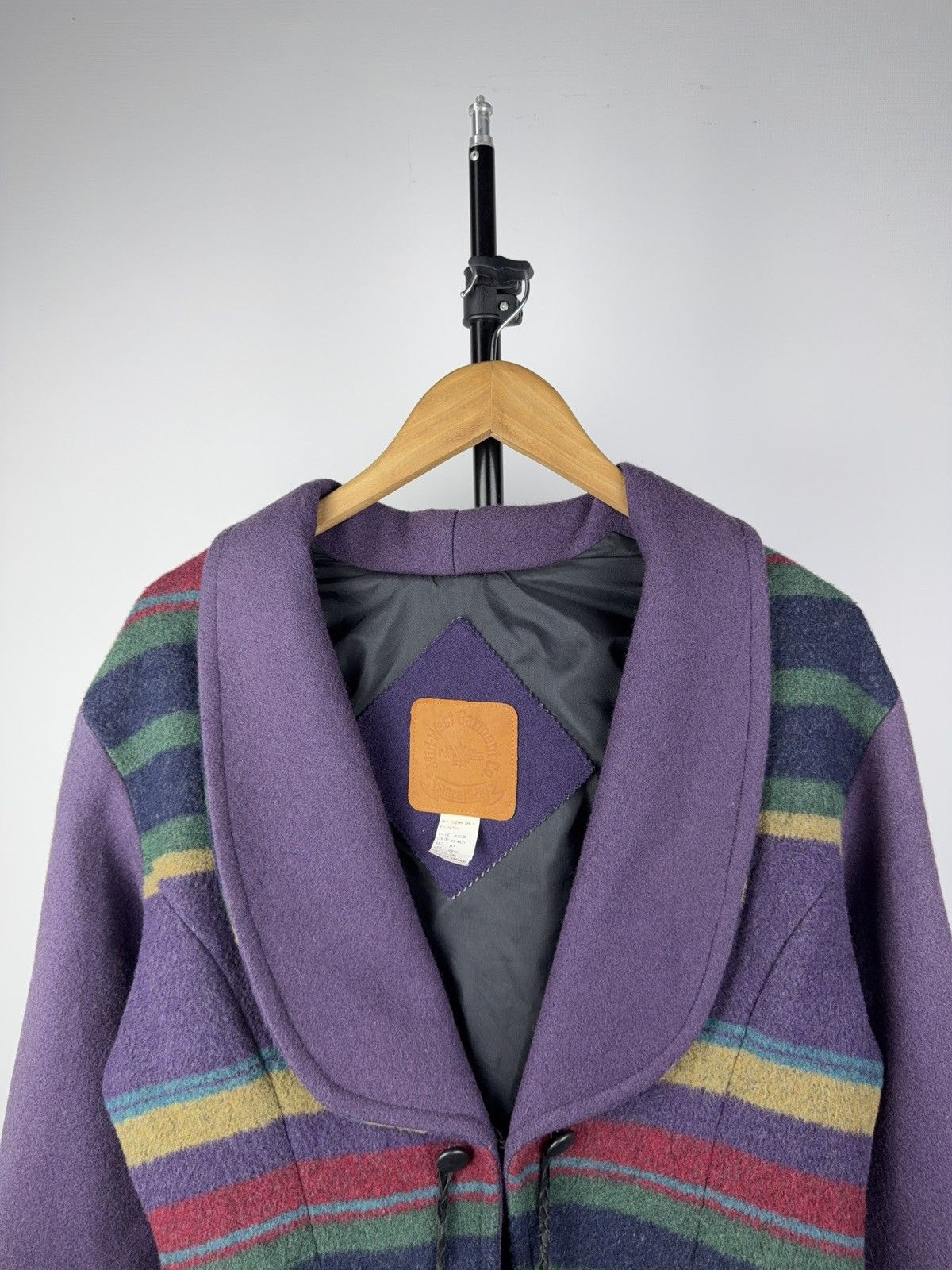 Other Vintage 90s Mid West Wool Jacket Western Striped Canada Size M / US 6-8 / IT 42-44 - 2 Thumbnail