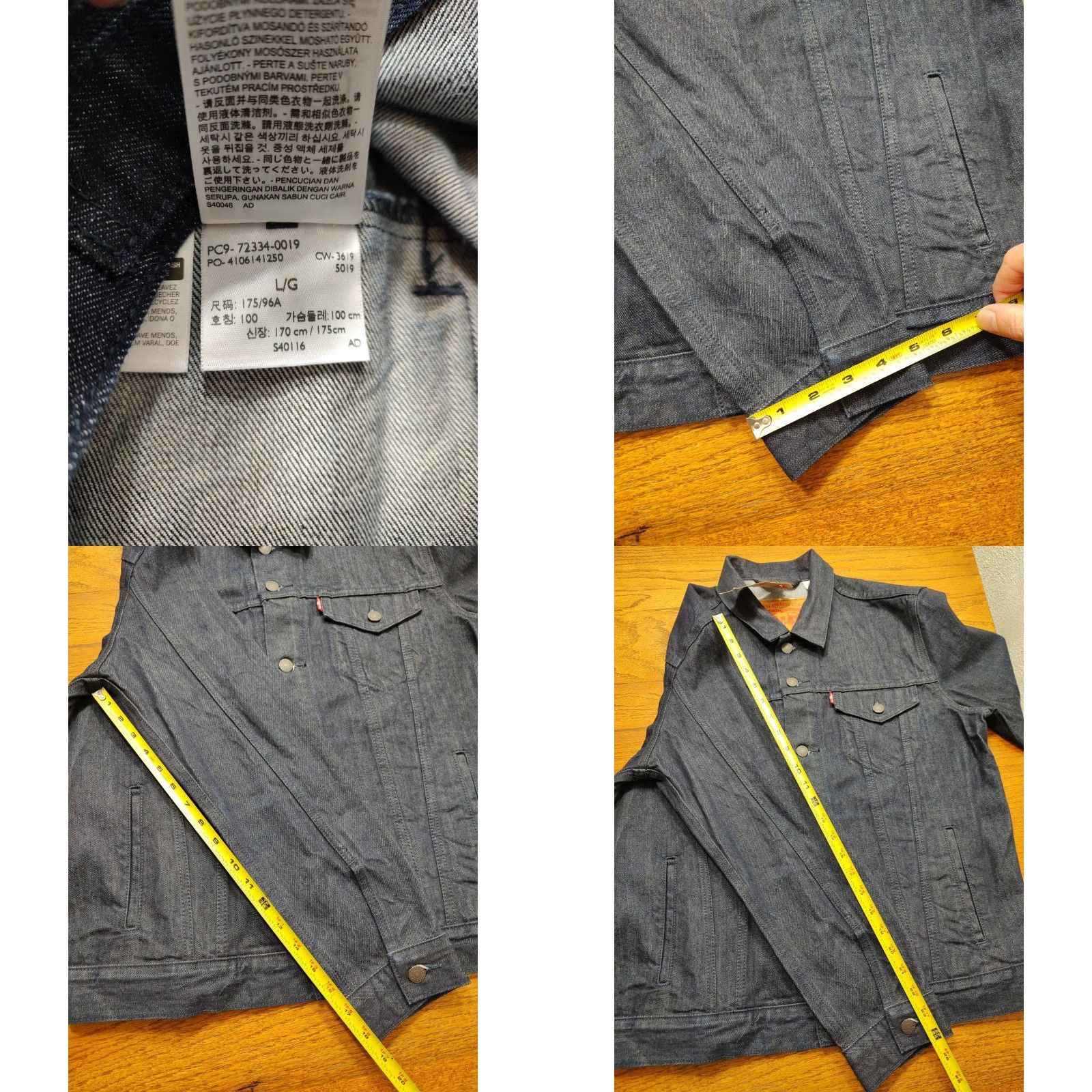 Levi's NWT Levi's Trucker Jacket Denim Jeans Dark Wash Button Chest 44 L Blue Mens Regular Size L jacket 90s Classic USA Vintage? Wait. Size US 33 - 8 Thumbnail
