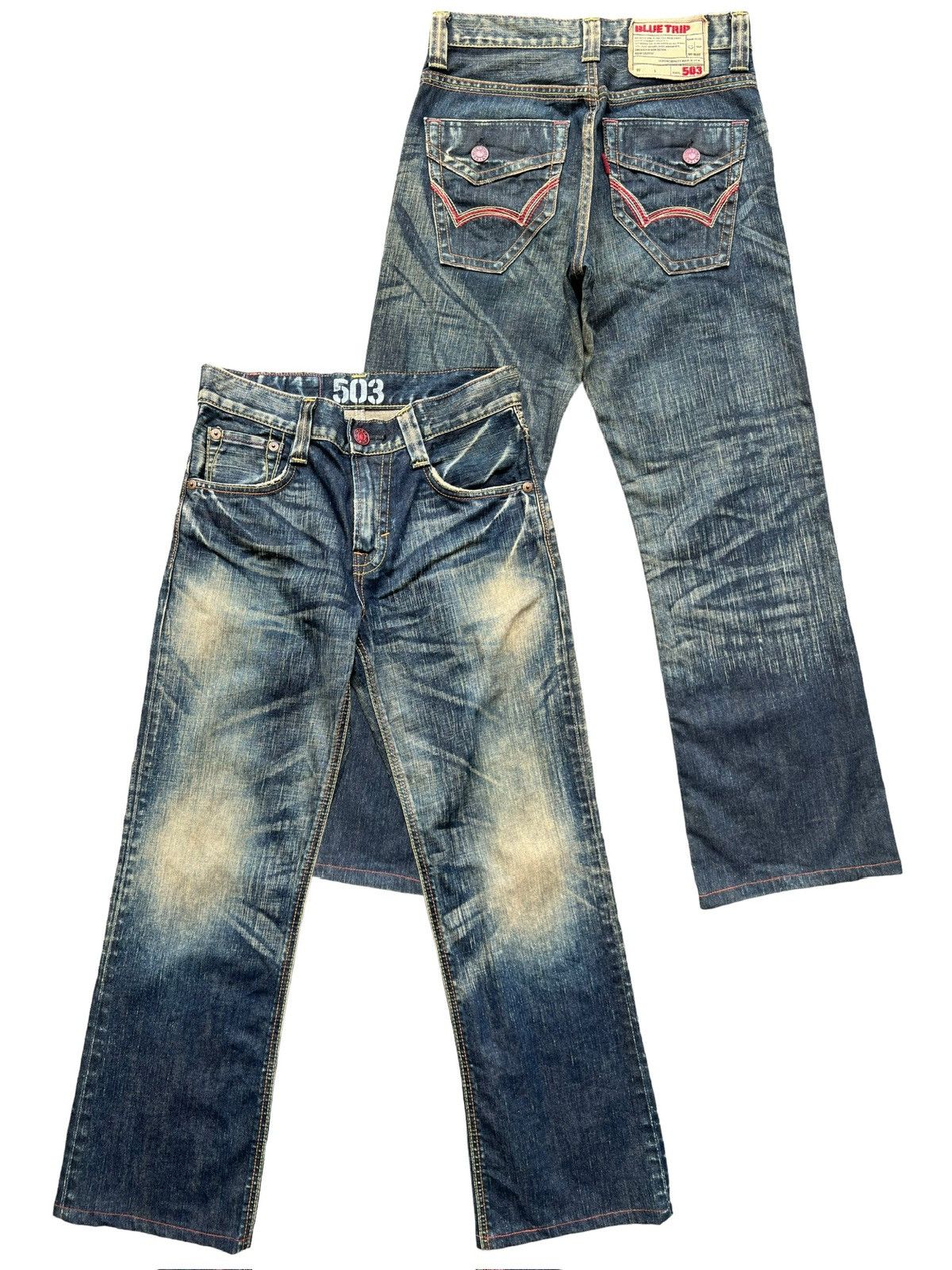 Edwin Vintage Edwin 503 Faded Distressed Rusty Denim Jeans 32x29 Size US 32 / EU 48 - 1 Thumbnail