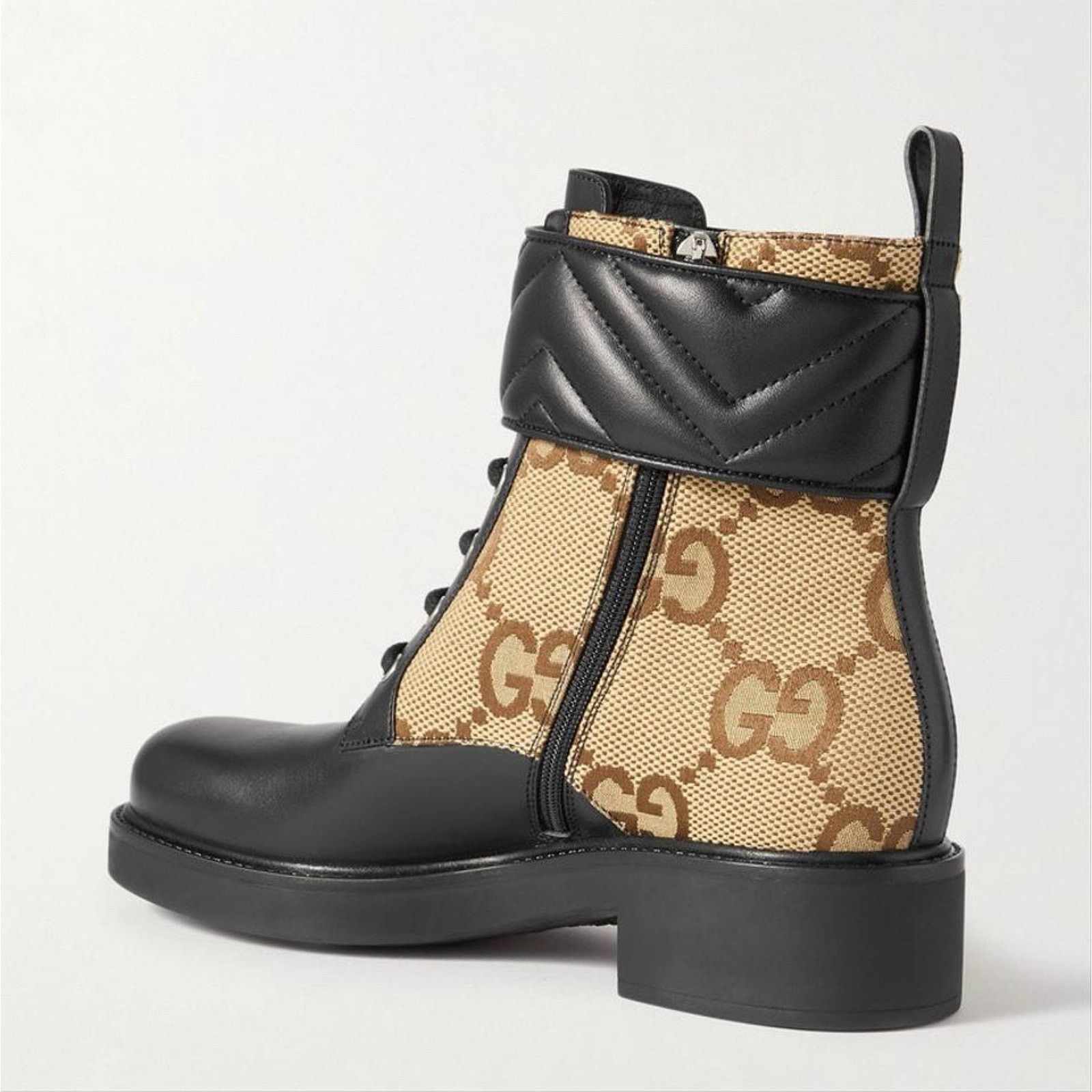 Gucci Marmont GG logo canvas leather boots 37 Size US 7 / IT 37 - 3 Thumbnail