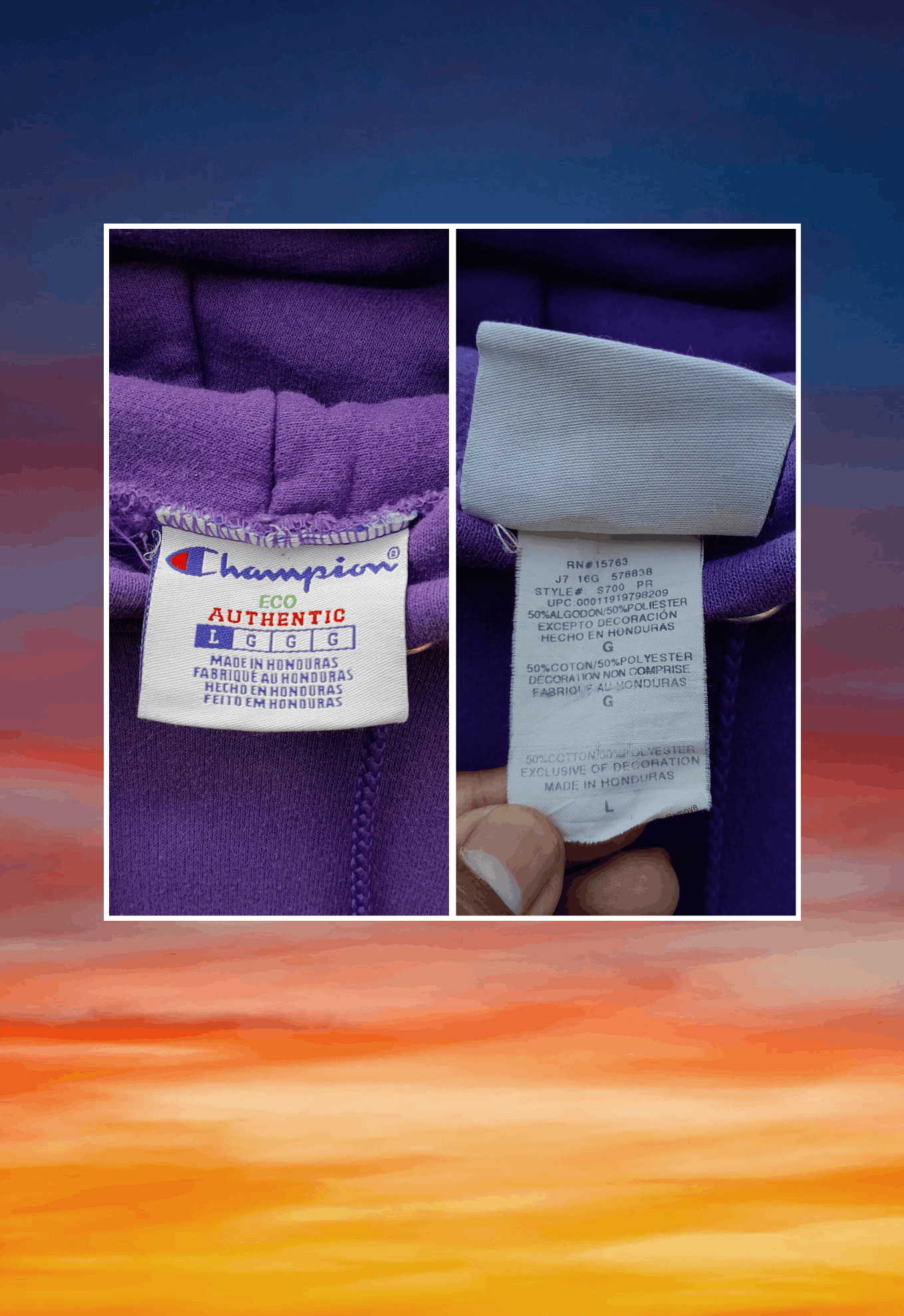 Champion Vintage 00s Y2K streetwear Blank hoodie champion hoodie Size US L / EU 52-54 / 3 - 3 Thumbnail