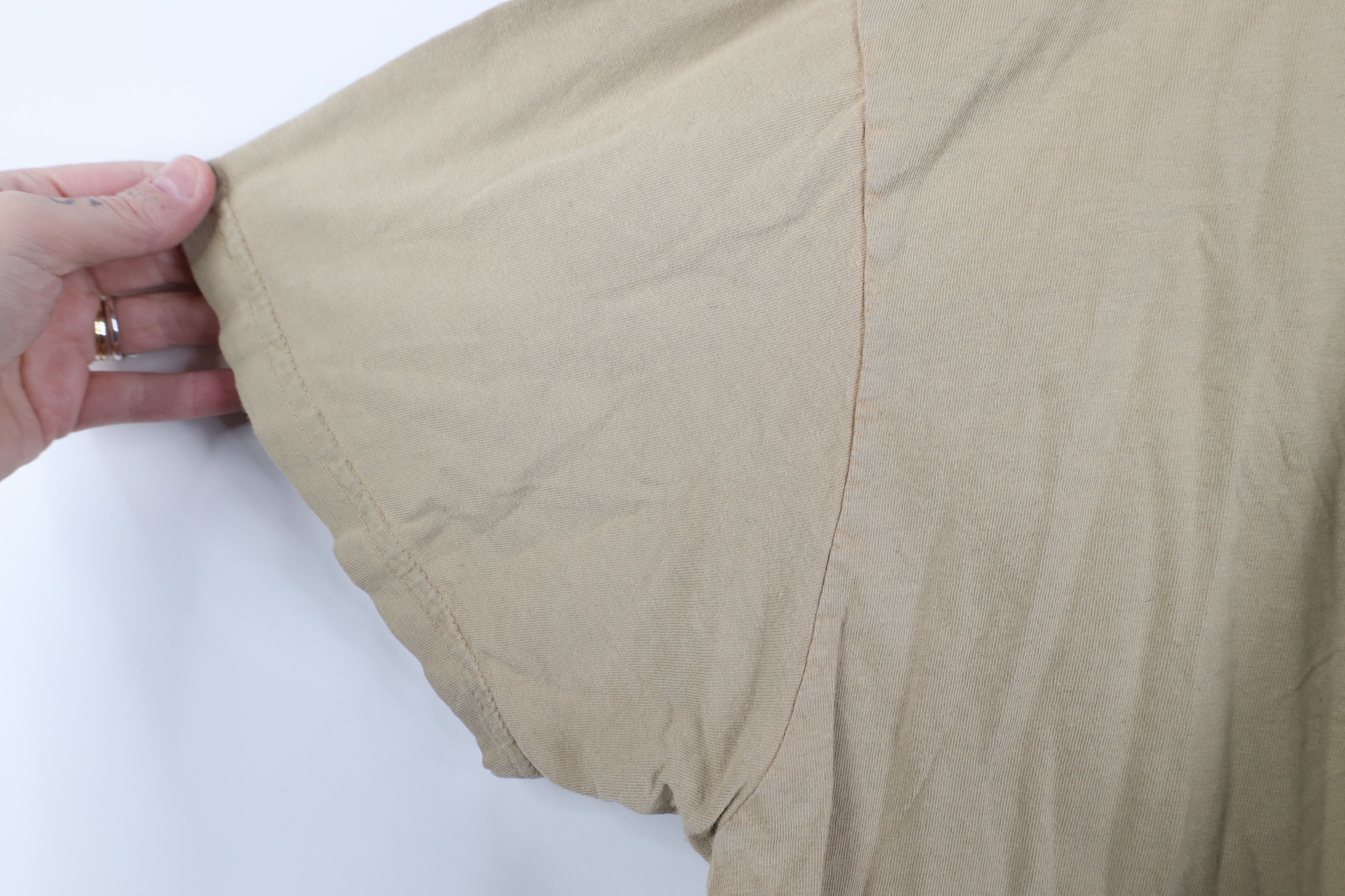 Ralph Lauren Vintage 90s Ralph Lauren Short Sleeve T-Shirt Beige Cotton Size US XL / EU 56 / 4 - 9 Thumbnail