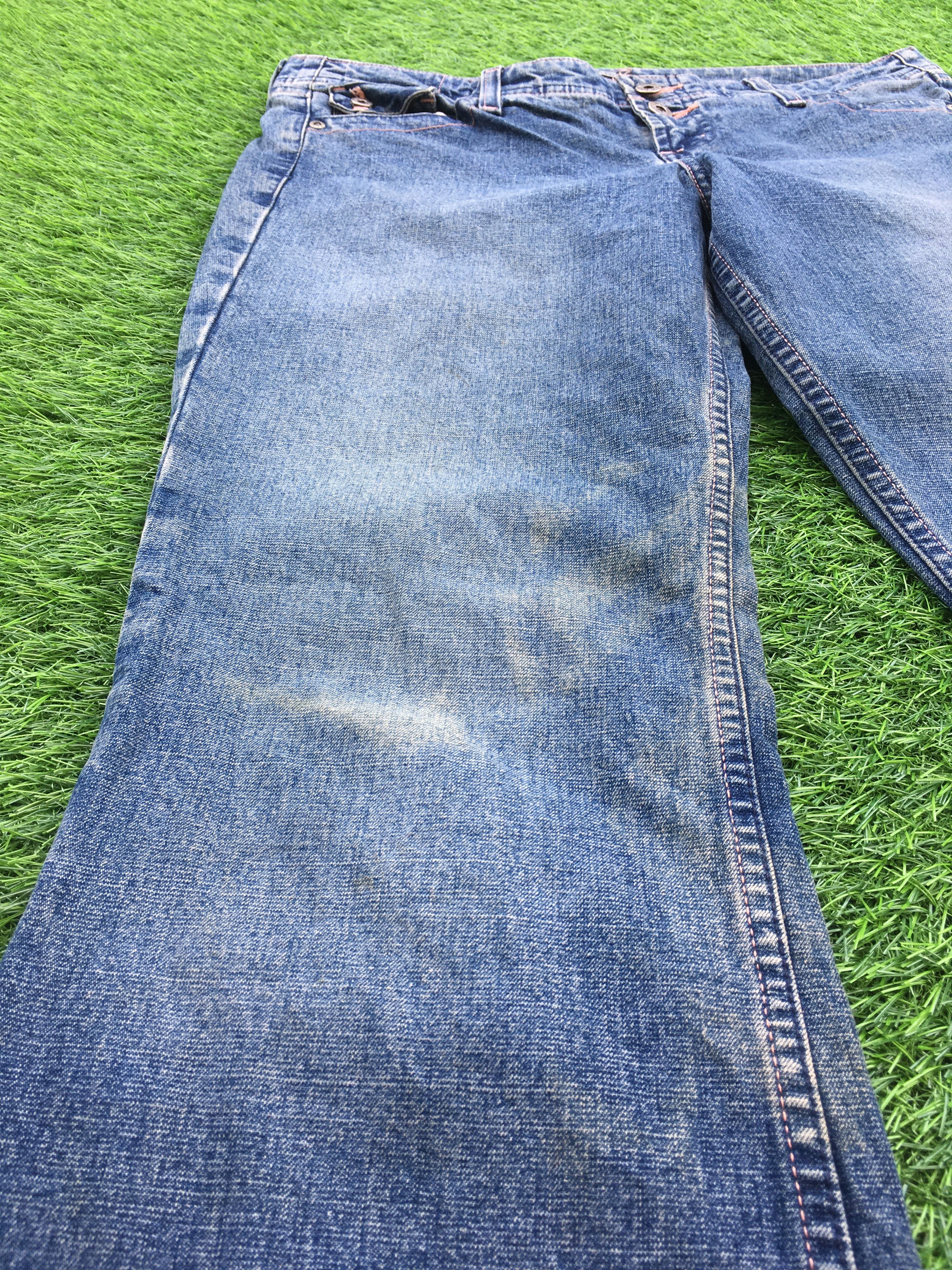 Designer × Jean Y2K Low Rise Distressed Flare Jeans D-965 Size 31" - 7 Thumbnail