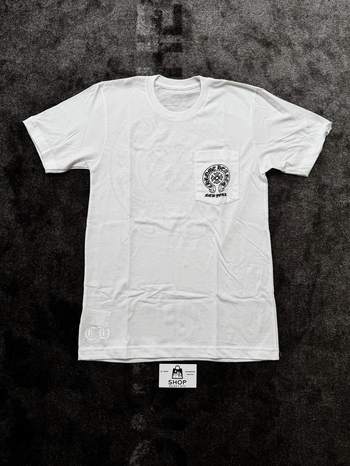 Chrome Hearts BRAND NEW CHROME HEARTS NEW YORK WHITE HORSESHOE T-SHIRT Size US M / EU 48-50 / 2 - 2 Thumbnail