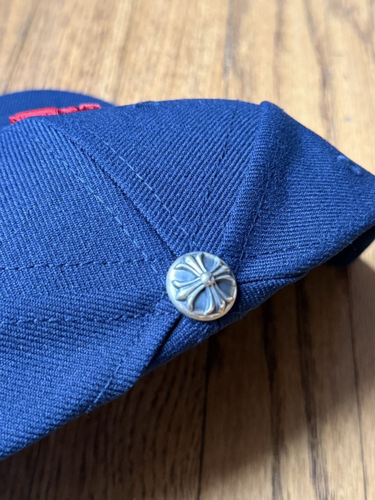 Chrome Hearts Chrome Hearts Baseball Hat Navy Red Size ONE SIZE - 3 Thumbnail