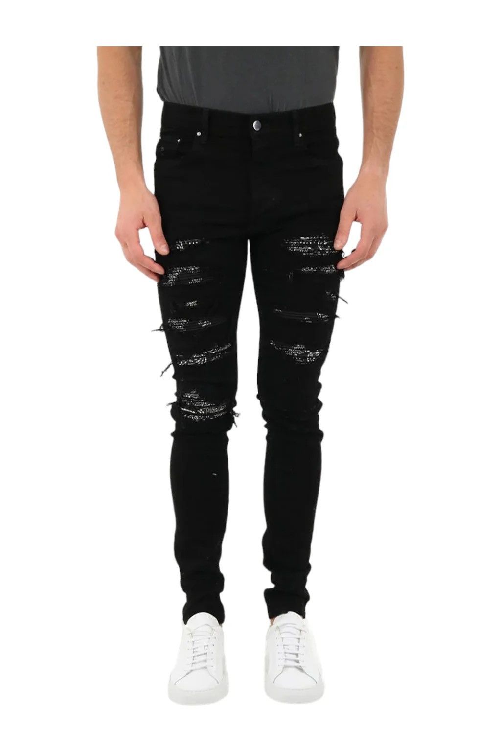 Amiri Amiri Bandana Thrasher Jeans Black Size US 34 / EU 50 - 6 Thumbnail