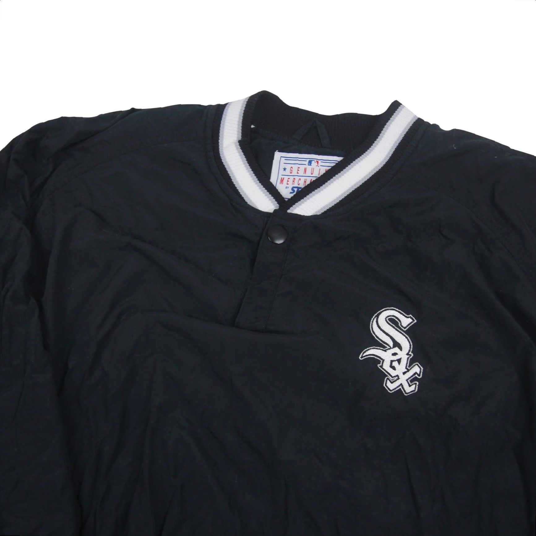Starter VINTAGE Starter Chicago White Sox Mens Large Windbreaker Jacket Black Size US L / EU 52-54 / 3 - 2 Thumbnail