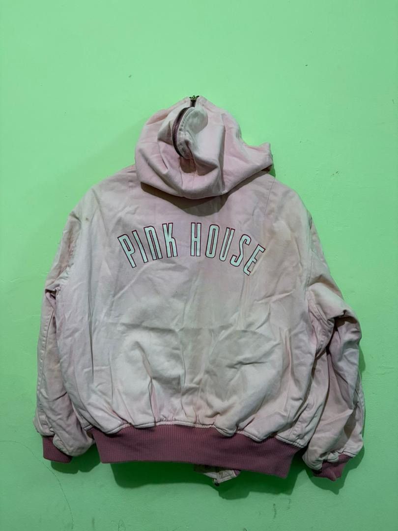 Pink House Vintage Pink House Bomber Jacket Big Logo Design With Hoodie Size US M / EU 48-50 / 2 - 9 Thumbnail