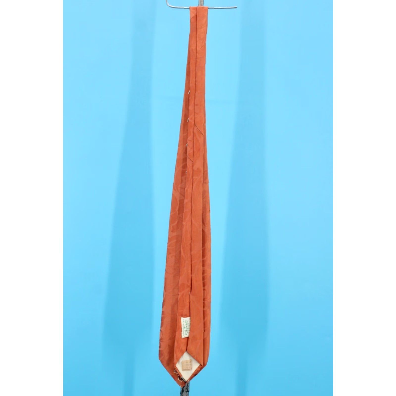 Vintage VTG Pilgrim Necktie 40s Tie Orange Rayon Men Size ONE SIZE - 5 Thumbnail