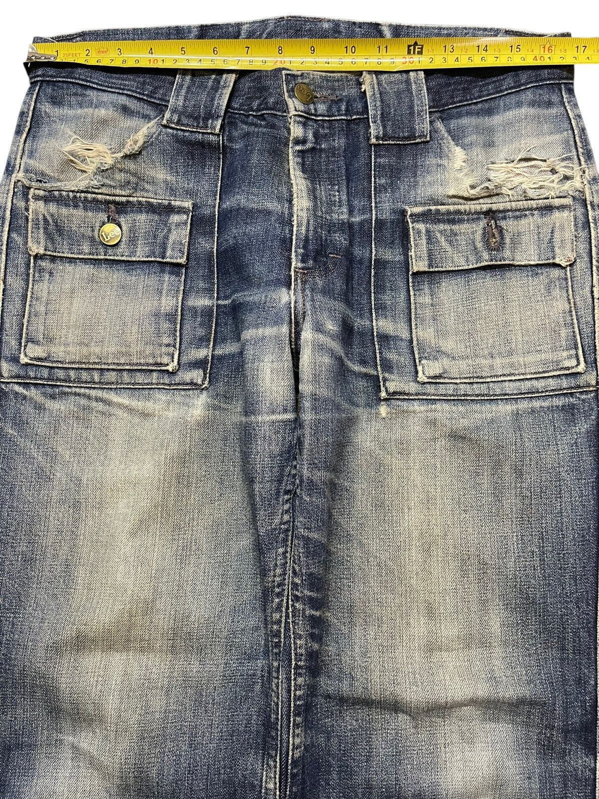 Lee Vintage Lee Bush Pants Faded Wash Style Baggy Style Jeans Size US 33 - 11 Thumbnail