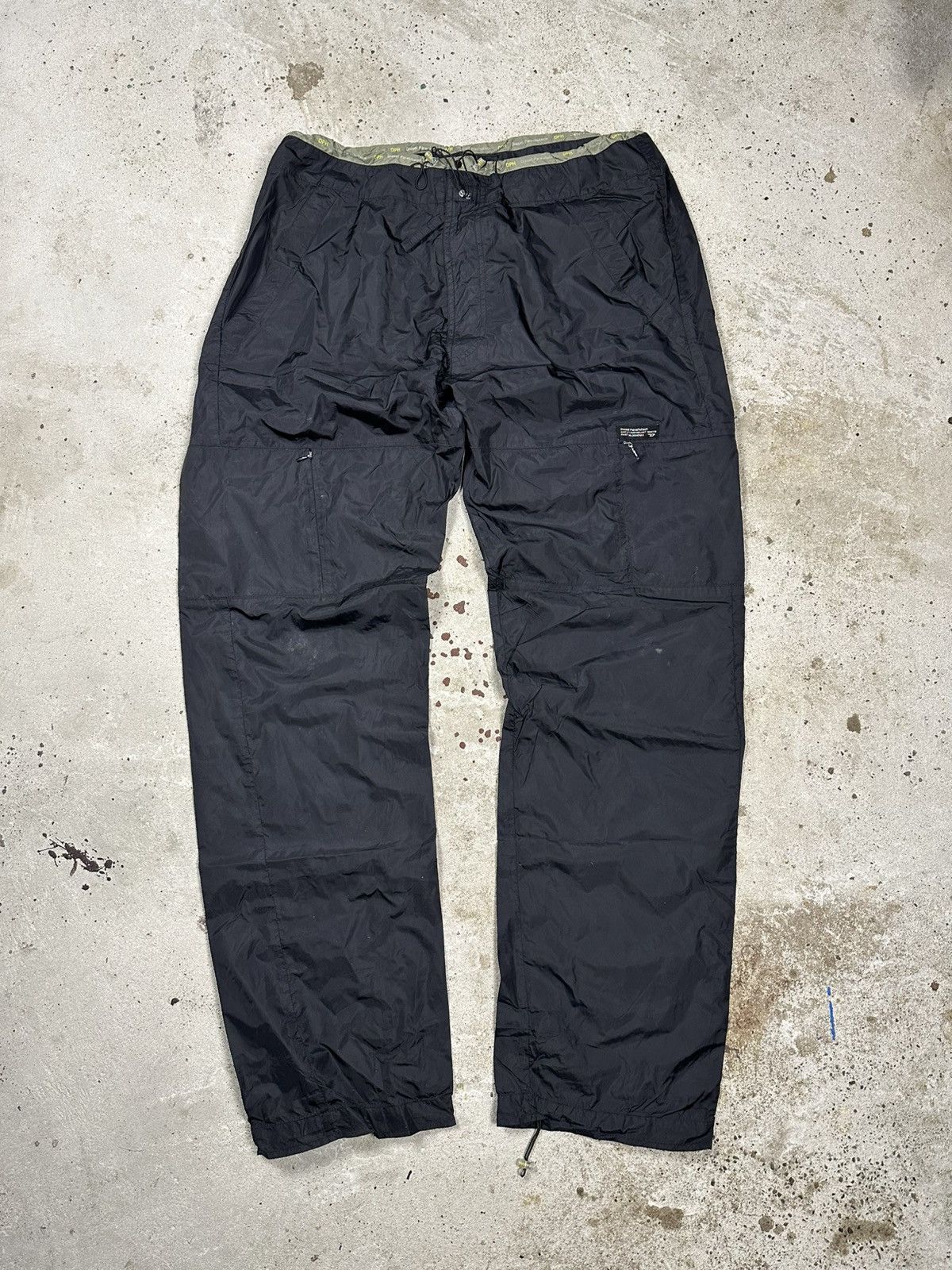 Diesel × Vintage Vintage 90s Diesel ParachutecH Black Track Pants Baggy Size US 34 / EU 50 - 1 Thumbnail