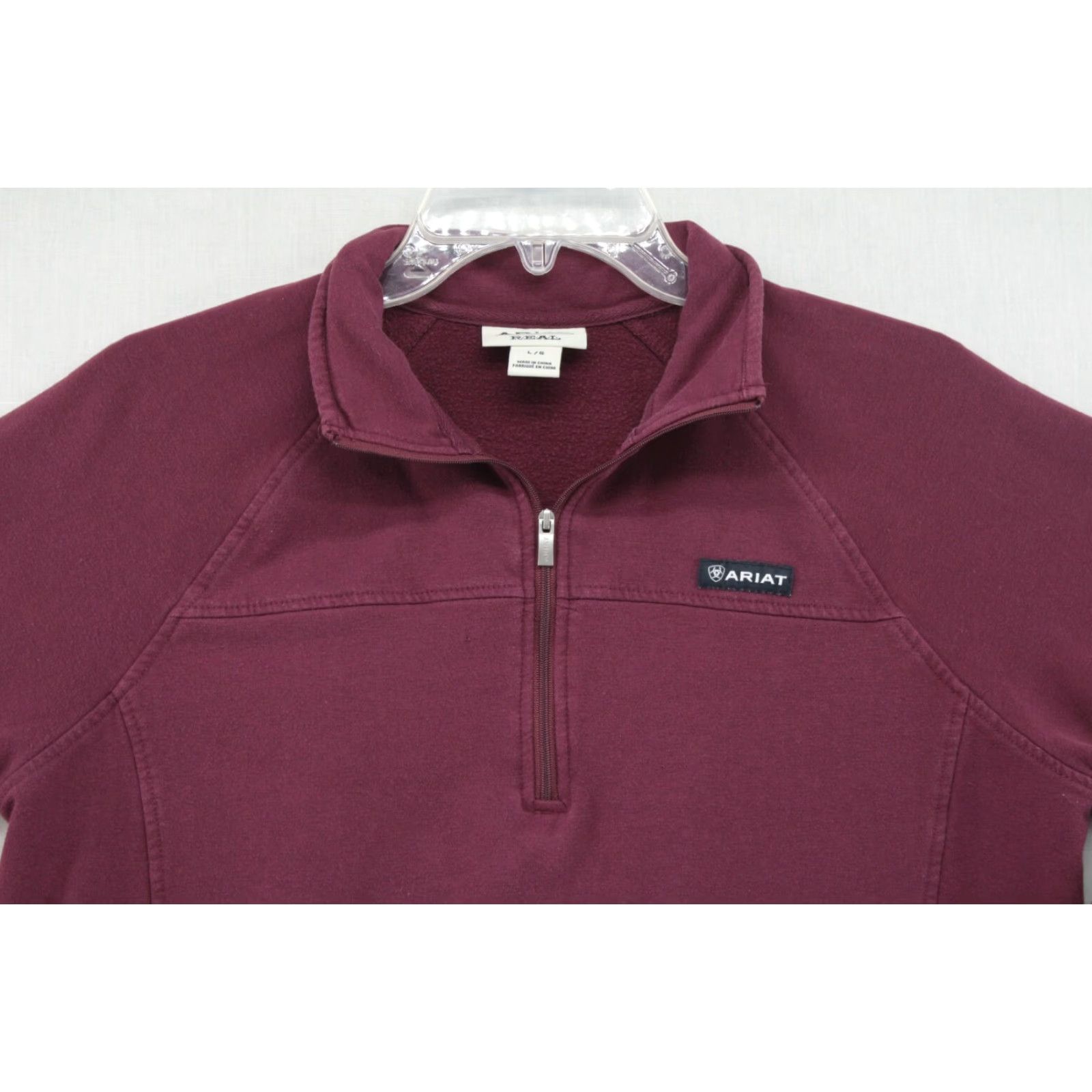 Ariat Ariat Quarter Zip Sweatshirt Women’s Large Maroon Pullover Preppy Modern Size L / US 10 / IT 46 - 4 Thumbnail