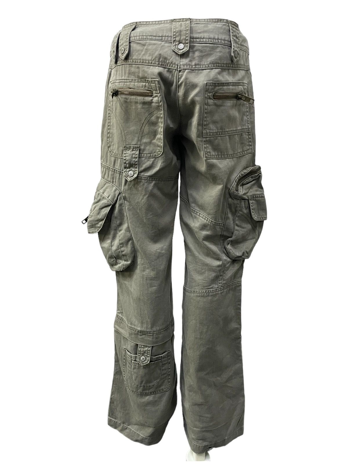 Le Grande Bleu (L.G.B.) × PPFM × Tete Homme Vanilla Star Japan Flared Gask Multi Pocket Cargo Pants Size US 30 / EU 46 - 7 Thumbnail