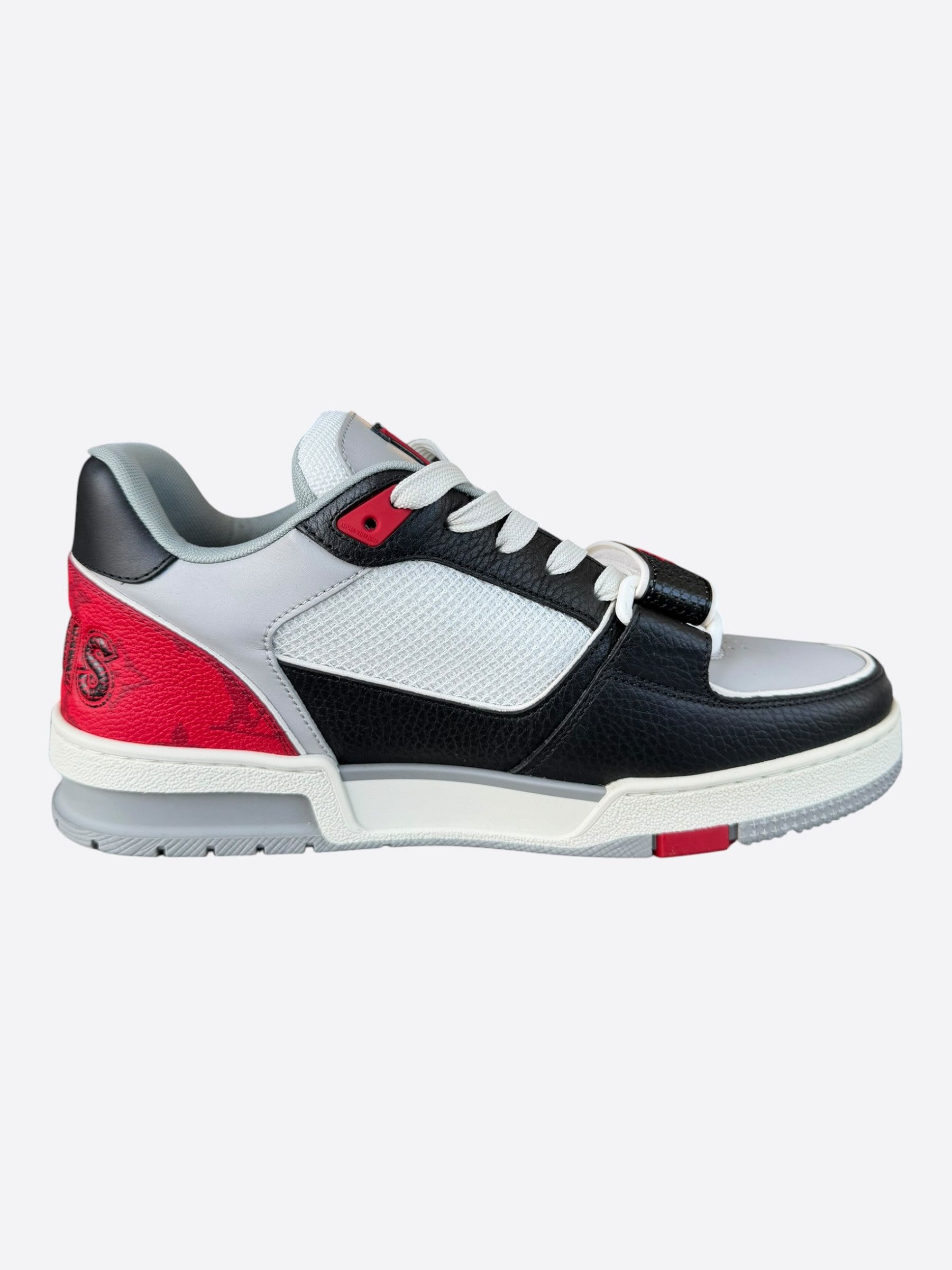 Louis Vuitton Louis Vuitton Black & Red Mesh Trainer Size US 7.5 / EU 40-41 - 5 Thumbnail