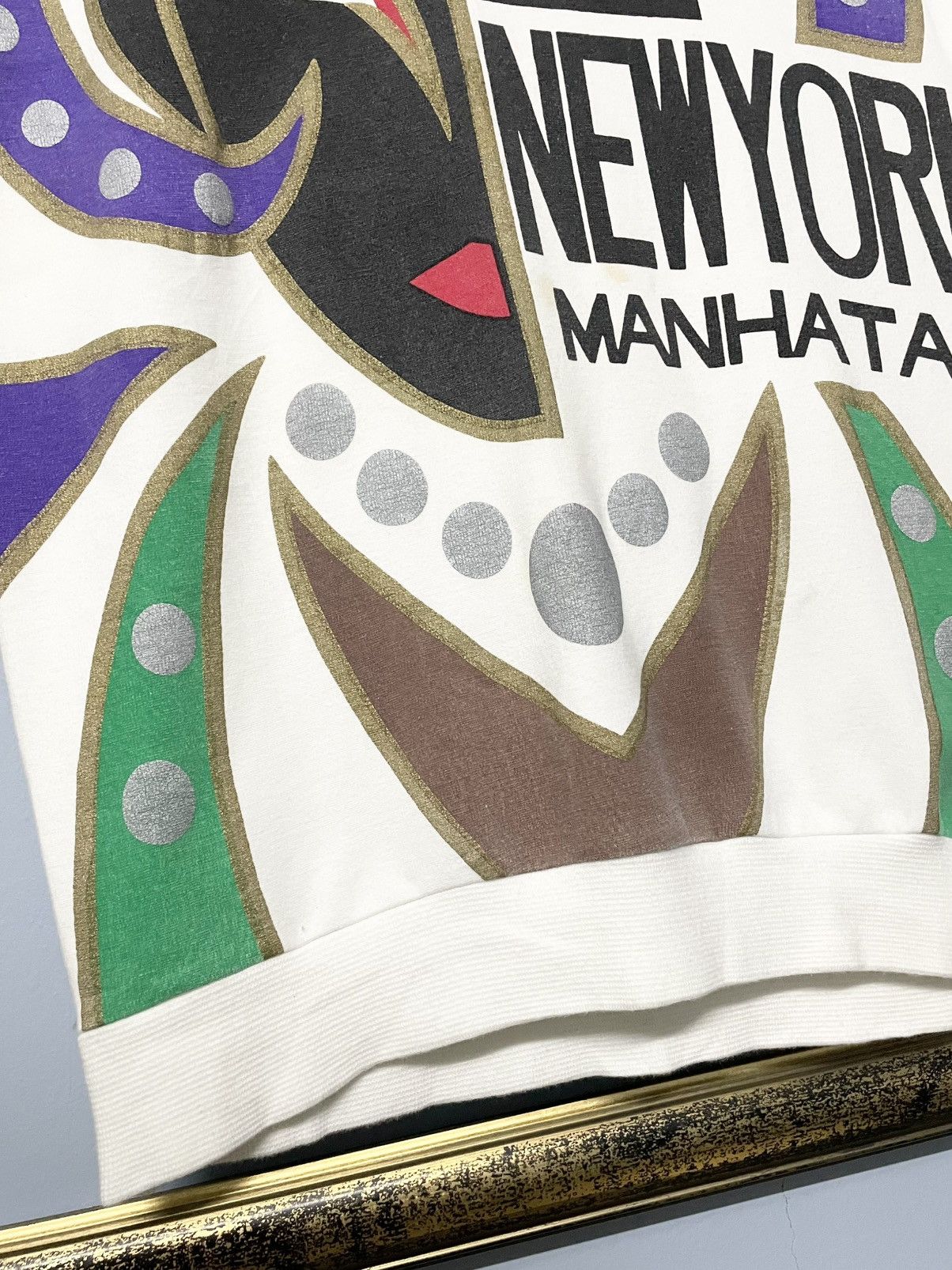 Japanese Brand Vintage 1990s Japan Designer Art Face Newyork Colour Block Size US S / EU 44-46 / 1 - 5 Thumbnail
