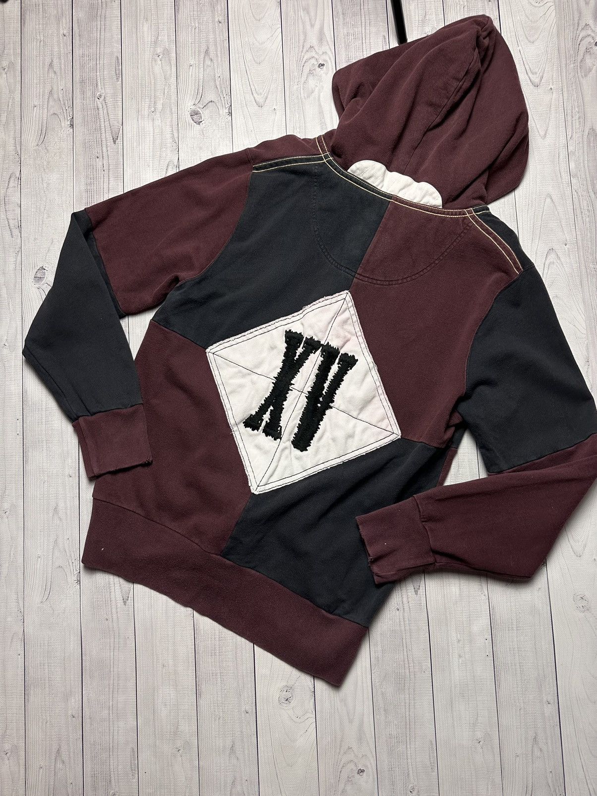 image of Nike Rugby Hoodie Logo Size M in Bordeaux, Men's