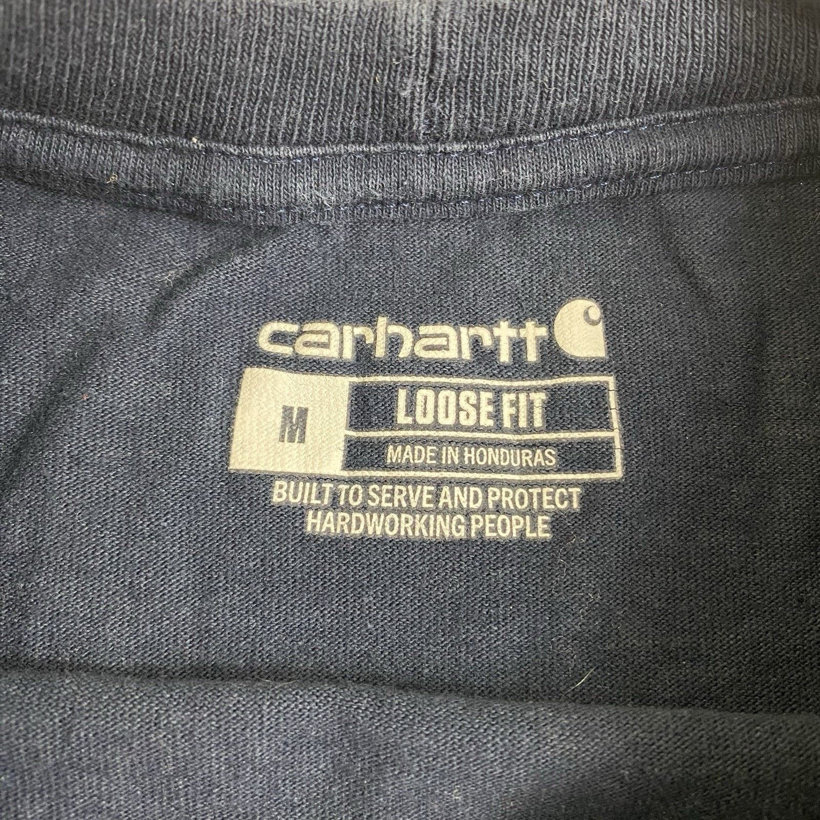 Carhartt Carhartt Men's Medium T-Shirt Navy Blue Crew Neck Tee Size US M / EU 48-50 / 2 - 2 Thumbnail
