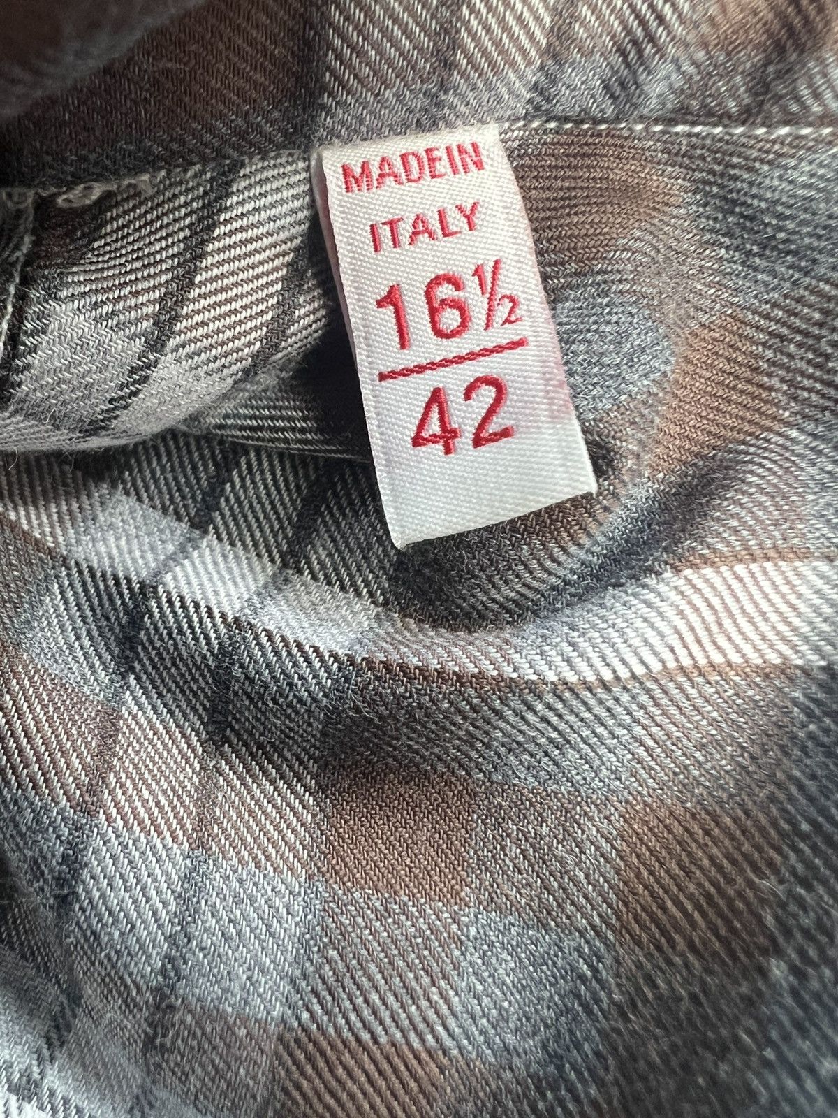 Isaia Isaia Napoli Plaid Print Long Sleeve Shirt – Size 16.5 / 42 Size US L / EU 52-54 / 3 - 6 Thumbnail