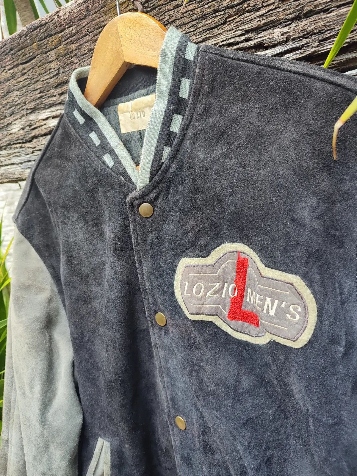 Vintage Rare 90s Lozio Men’s Suede Varsity Jacket Size US M / EU 48-50 / 2 - 4 Thumbnail