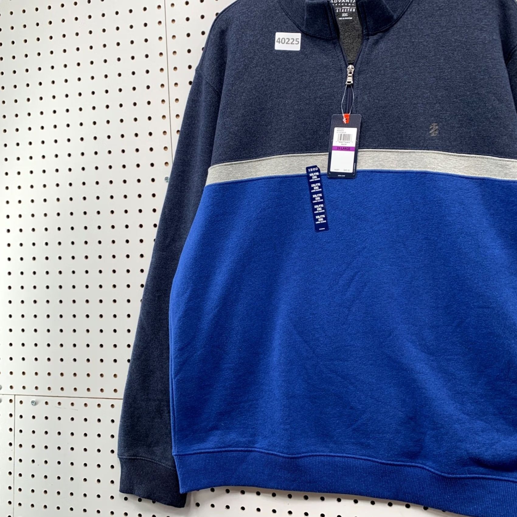 Izod IZOD Advantage Performance 1/4 Zip Pullover Sweater Mens 2XL BLUE NWT Size US XXL / EU 58 / 5 - 6 Thumbnail
