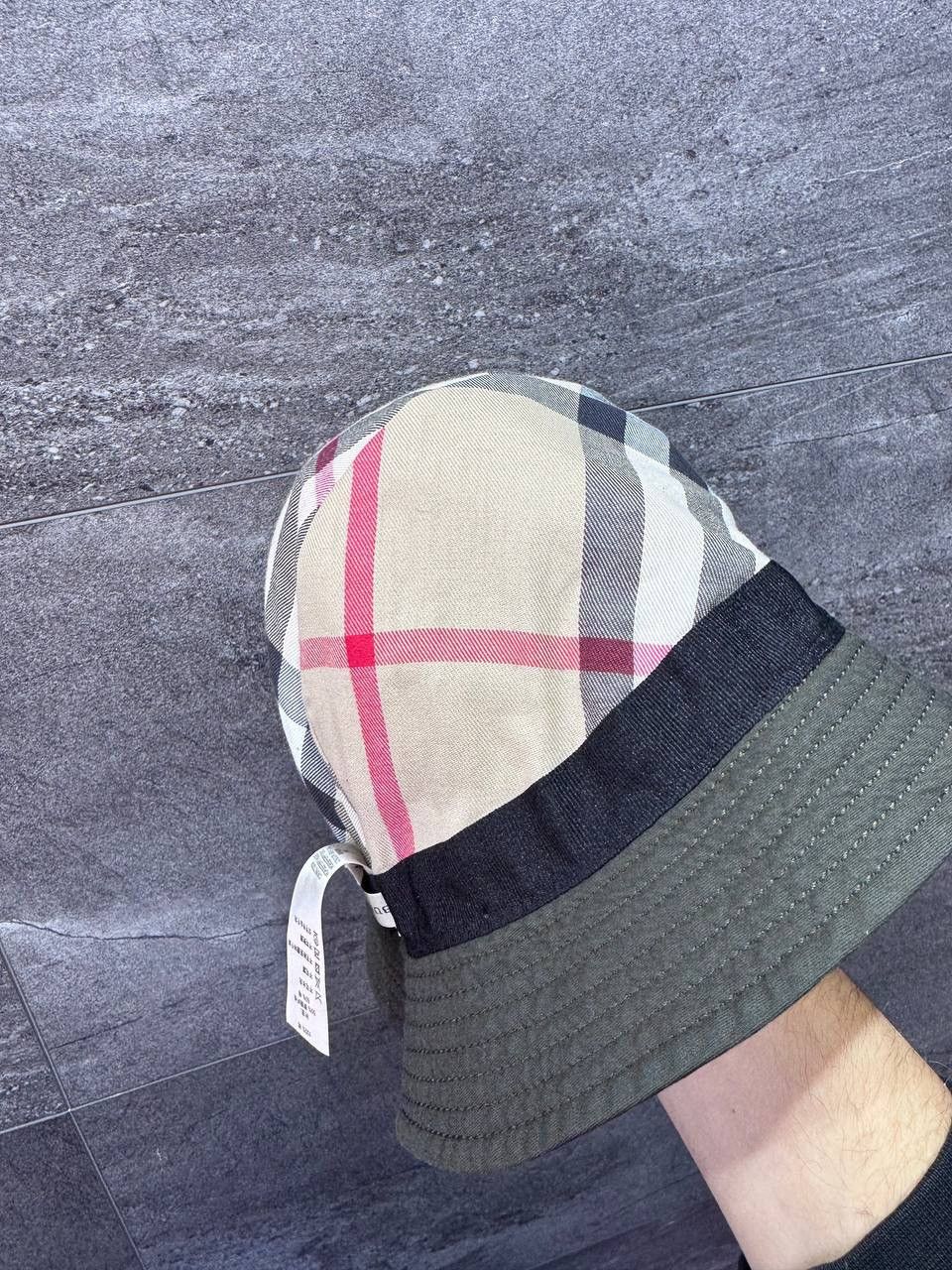 Burberry Burberry Green Cotton Bucket Hat Nova Check Lining Size M Size ONE SIZE - 13 Thumbnail