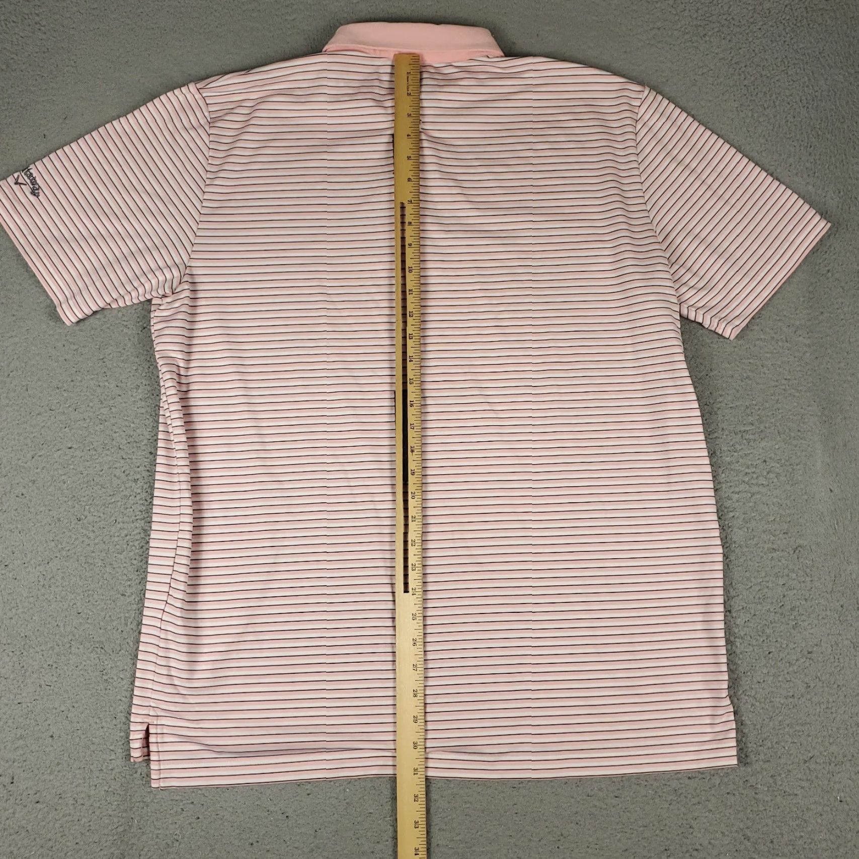 Callaway Callaway Polo Shirt Mens Size XL Pink Striped Short Sleeve Golf Casual Button Collar Polo Men XL Pink Striped Size US XL / EU 56 / 4 - 4 Thumbnail