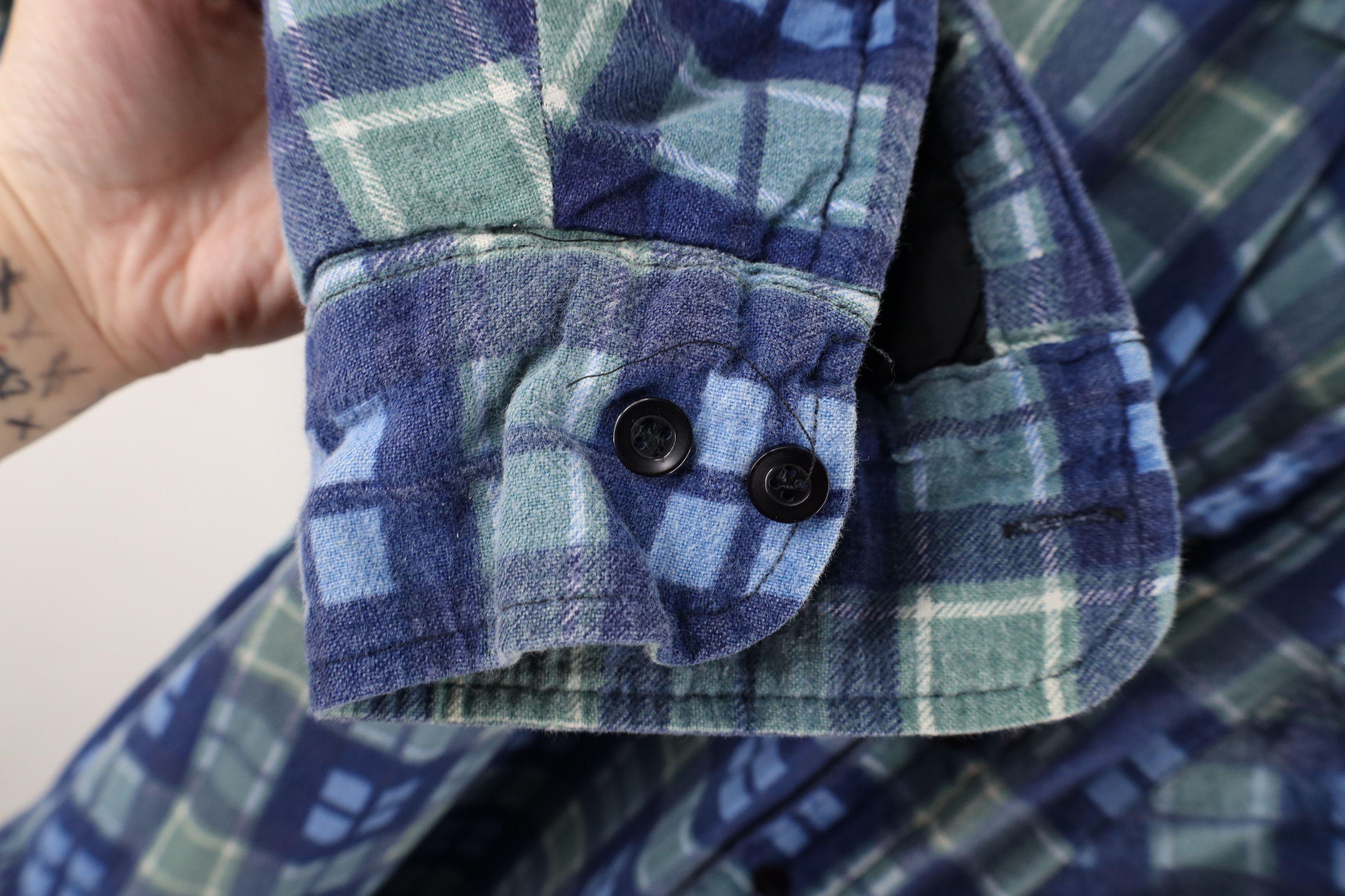 Vintage Vintage 90s Streetwear Flannel Quilted Button Shirt Jacket Size US XXL / EU 58 / 5 - 9 Thumbnail