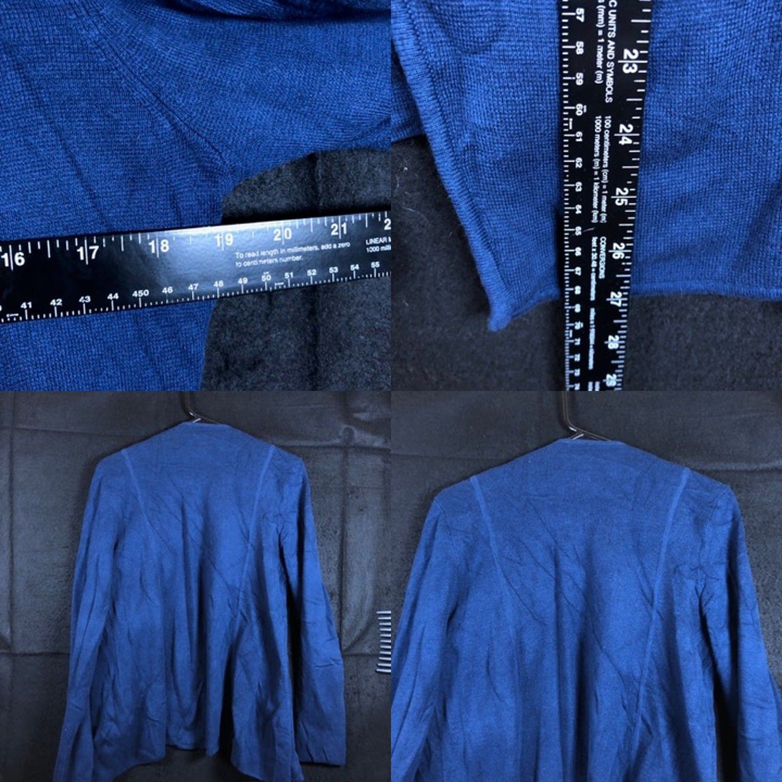 Talbots VINTAGE Talbots Womens Sweater Cardigan Heavy Open Front Long Sleeve Pockets LP Blue, Petite, Knitt? Size L / US 10 / IT 46 - 8 Thumbnail