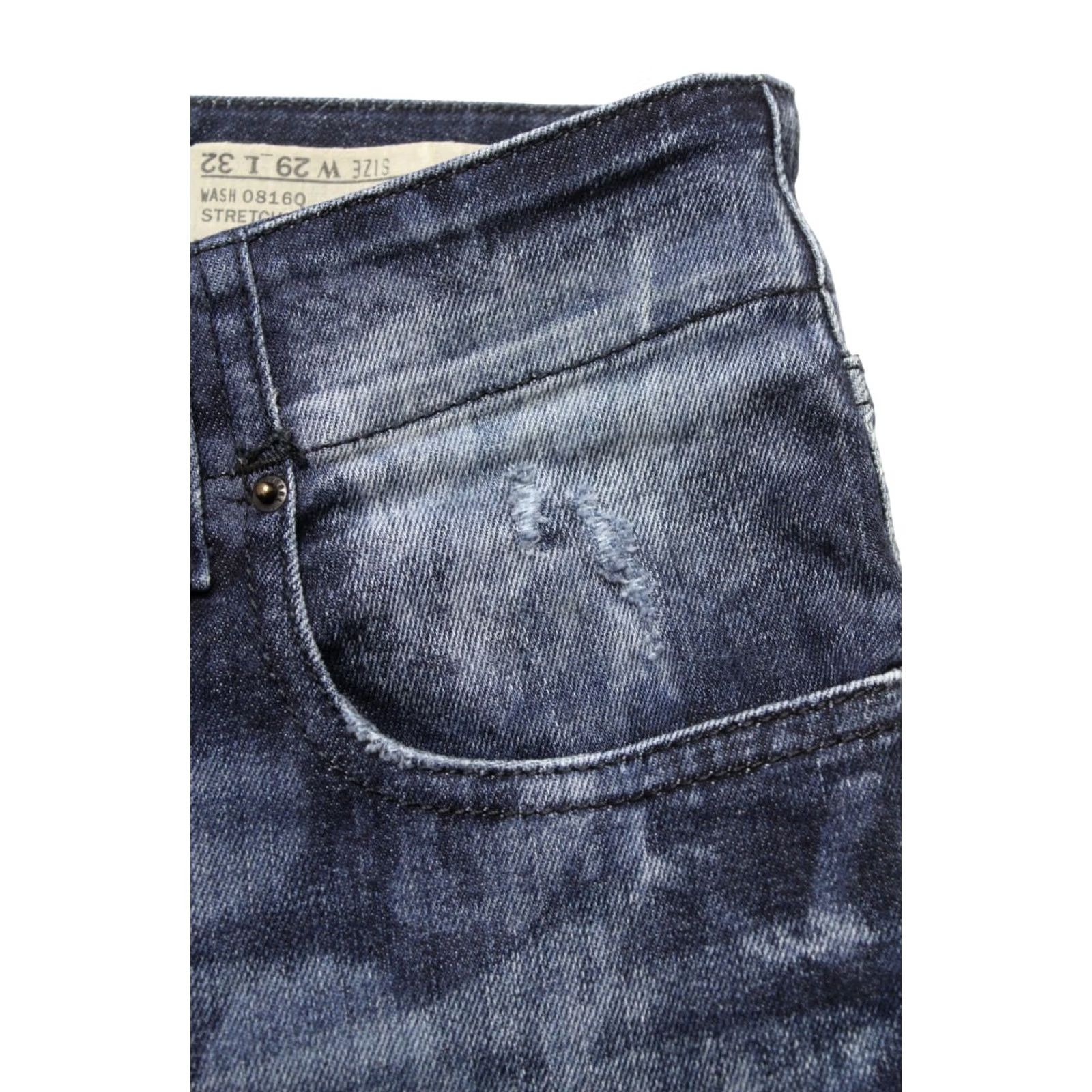 Diesel DIESEL Grupee-Zip Super Slim-Skinny Low Waist 0816Q Jeans Women's W29 L32 Ankle Blue Faded Distressed Size 29" - 6 Thumbnail