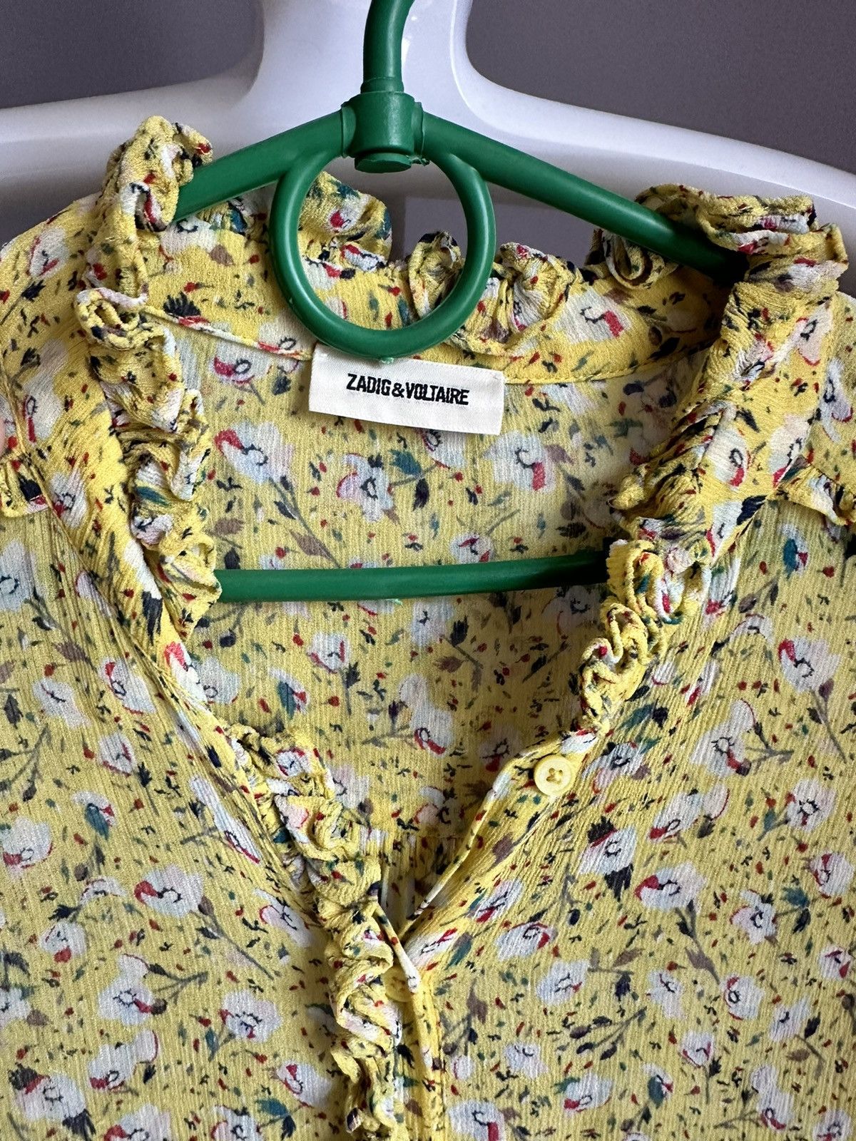 Designer × Vintage × Zadig & Voltaire Zadig Voltaire silk Dress Yellow. Size M / US 6-8 / IT 42-44 - 3 Thumbnail