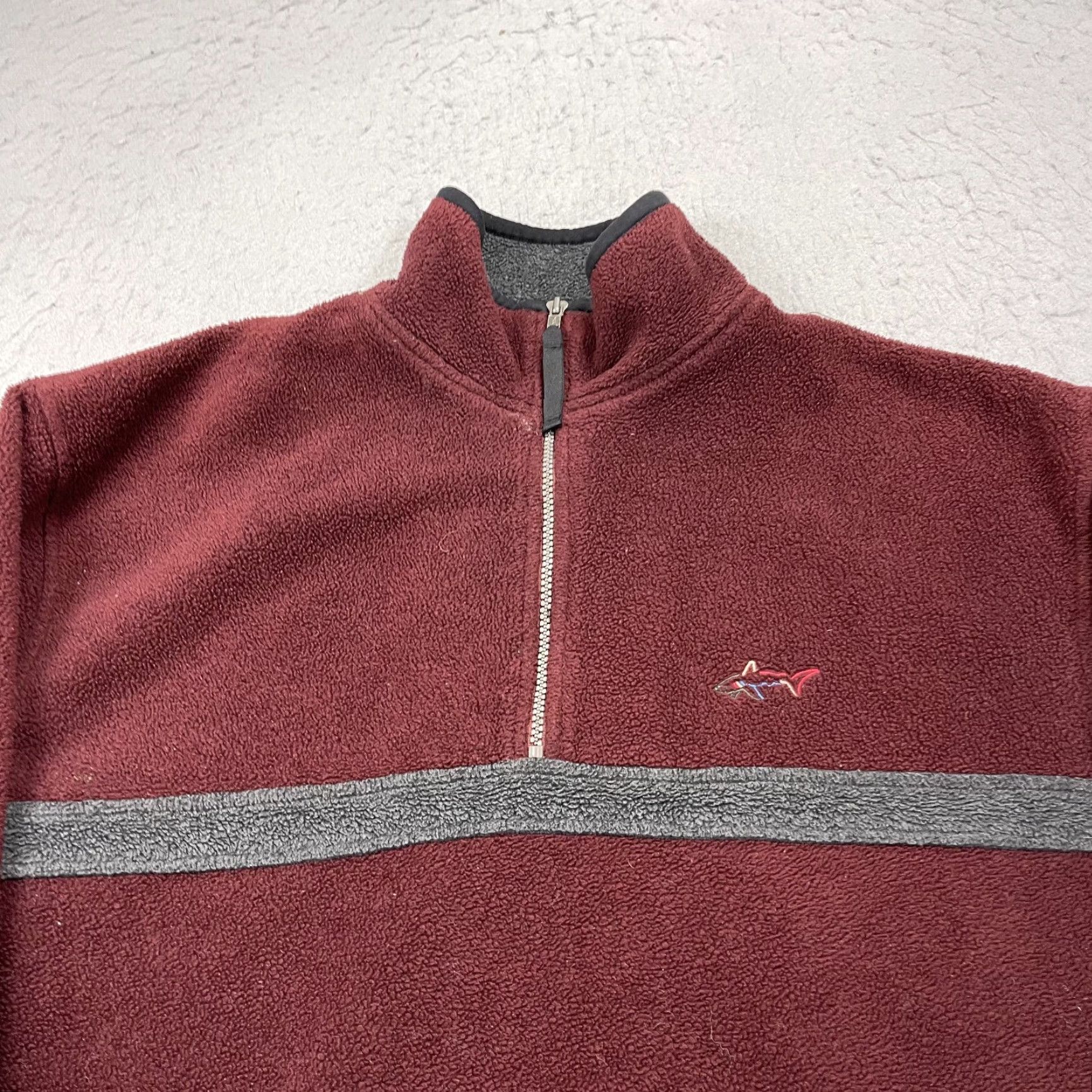 Vintage VINTAGE Greg Norman Golf Jacket Mens L Red Bomber 1/4 Zip Knit Fleece 90s Sports Logo Size US L / EU 52-54 / 3 - 2 Thumbnail