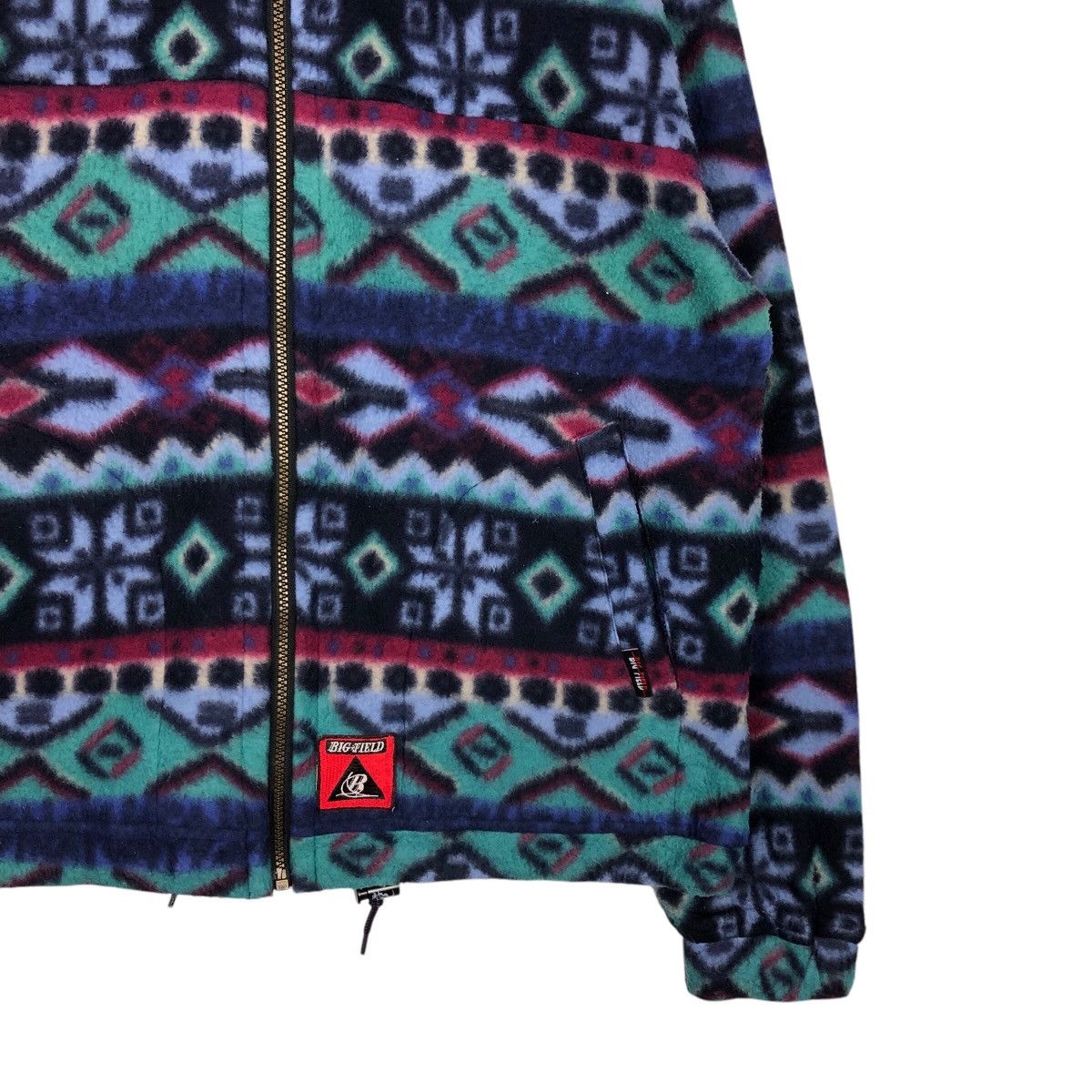 Japanese Brand 📌Vintage Navajo Fleece Half Zipper Jacket Big Field Size US L / EU 52-54 / 3 - 6 Thumbnail