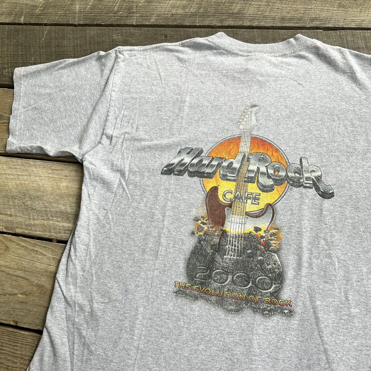 Hard Rock Cafe × Vintage Vintage 90s Hard Rock Cafe Guitar Flames T Shirt Size US XL / EU 56 / 4 - 2 Thumbnail