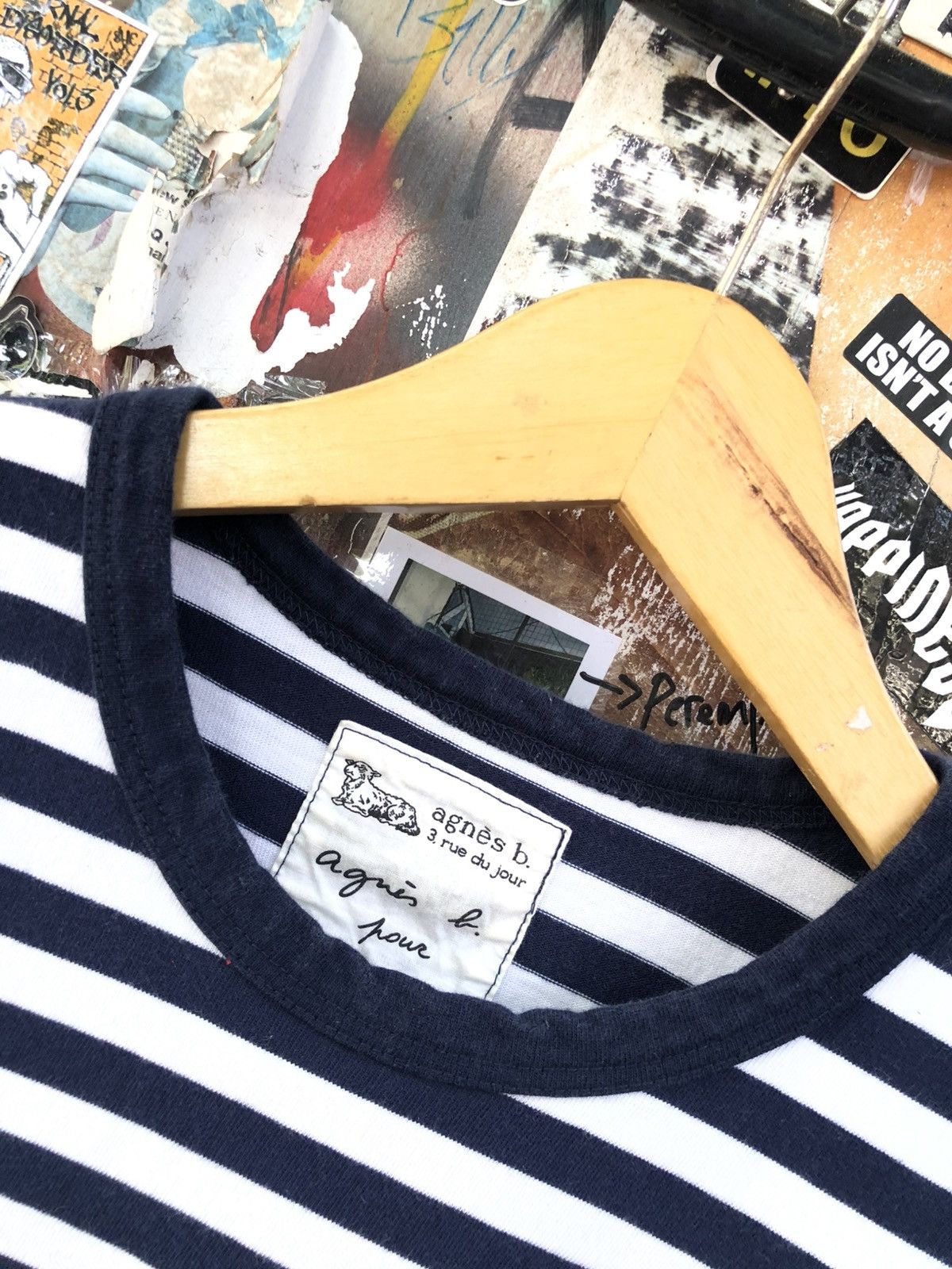 agnes b. AGNES B STRIPPED LONG SLEEVE KURTCOBAIN STYLE Size US M / EU 48-50 / 2 - 3 Thumbnail