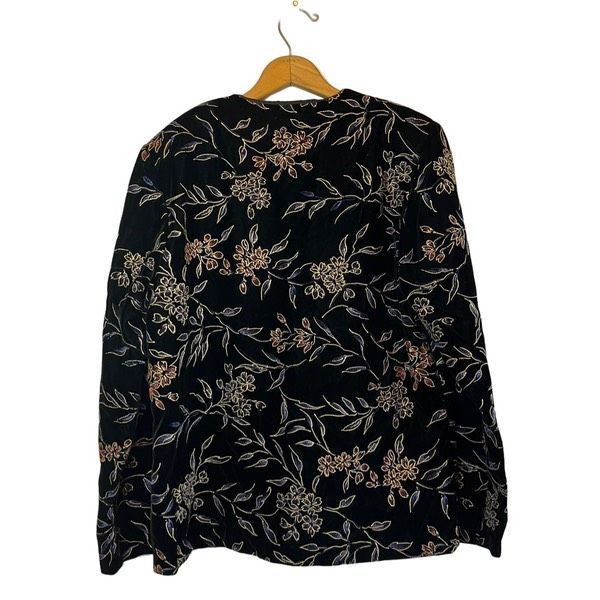 Vintage Vintage Gloria Lance black velvet embossed floral vintage ja Size M / US 6-8 / IT 42-44 - 4 Thumbnail