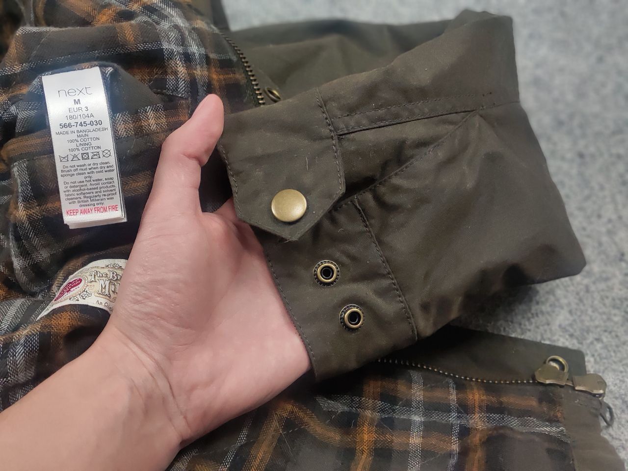 Vintage Vintage England The British Millerain Wax Jacket Barbour Size US S / EU 44-46 / 1 - 18 Thumbnail