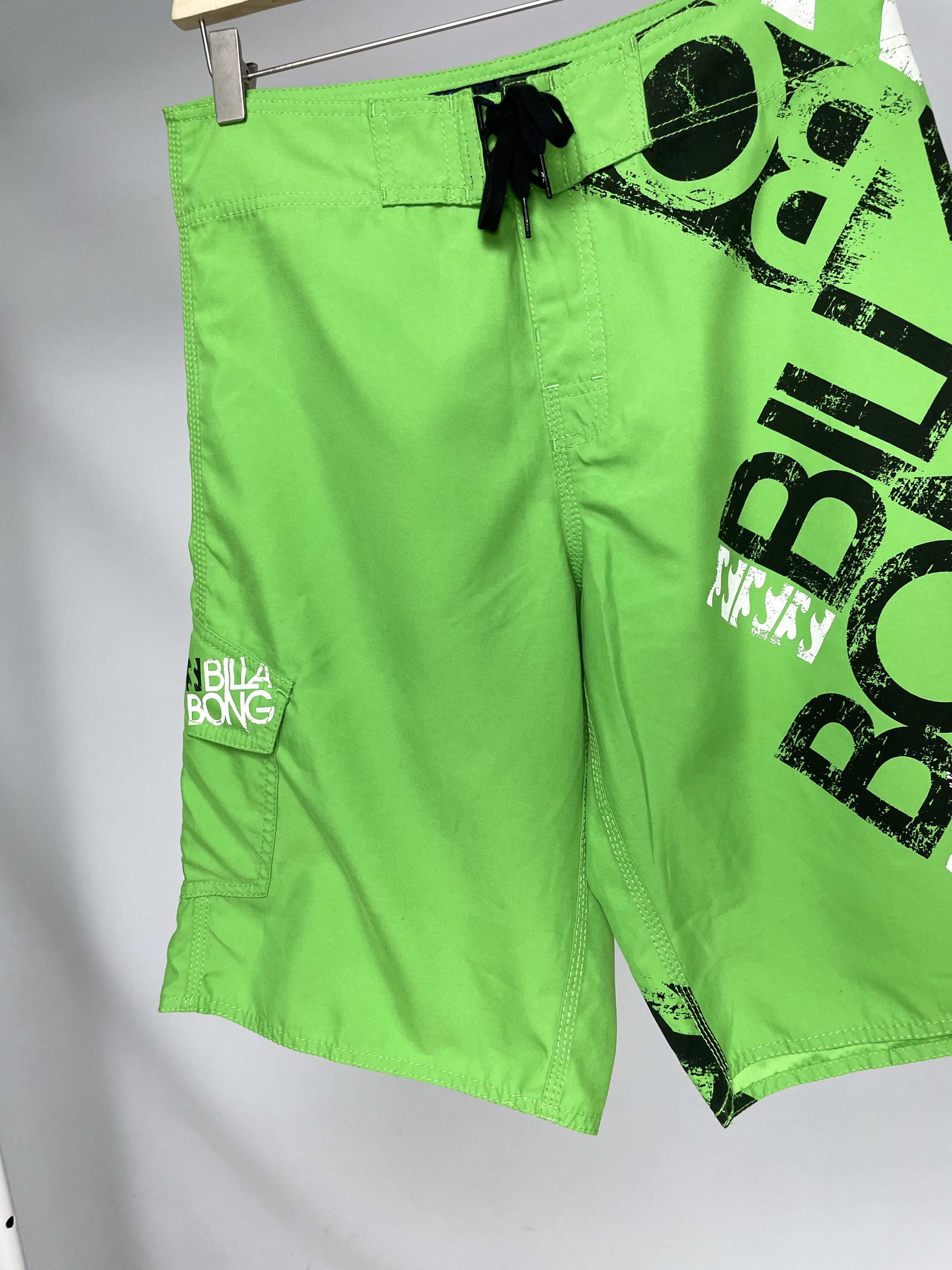 Billabong Billabong Vintage Green Full Printed Surfing Shorts Size US 30 / EU 46 - 6 Thumbnail