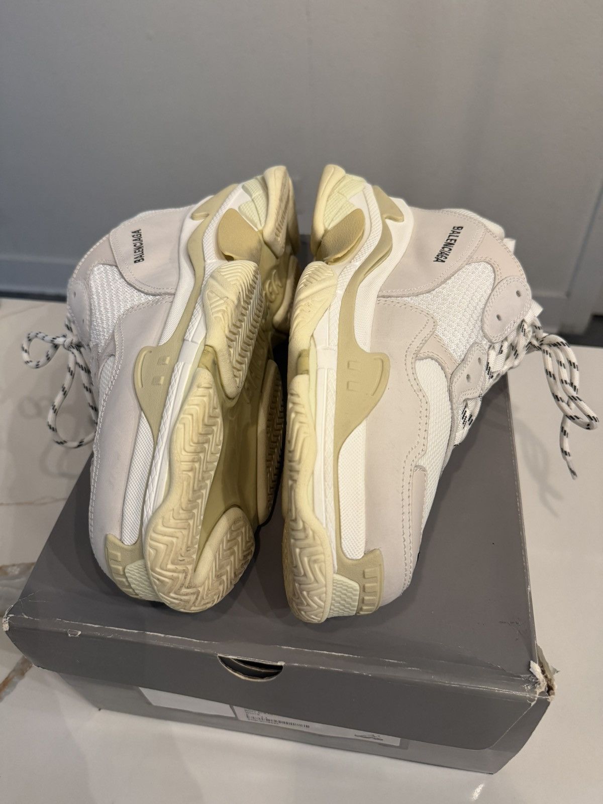 Balenciaga White Balenciaga Triple S Sneaker Size US 14 / EU 47 - 3 Thumbnail