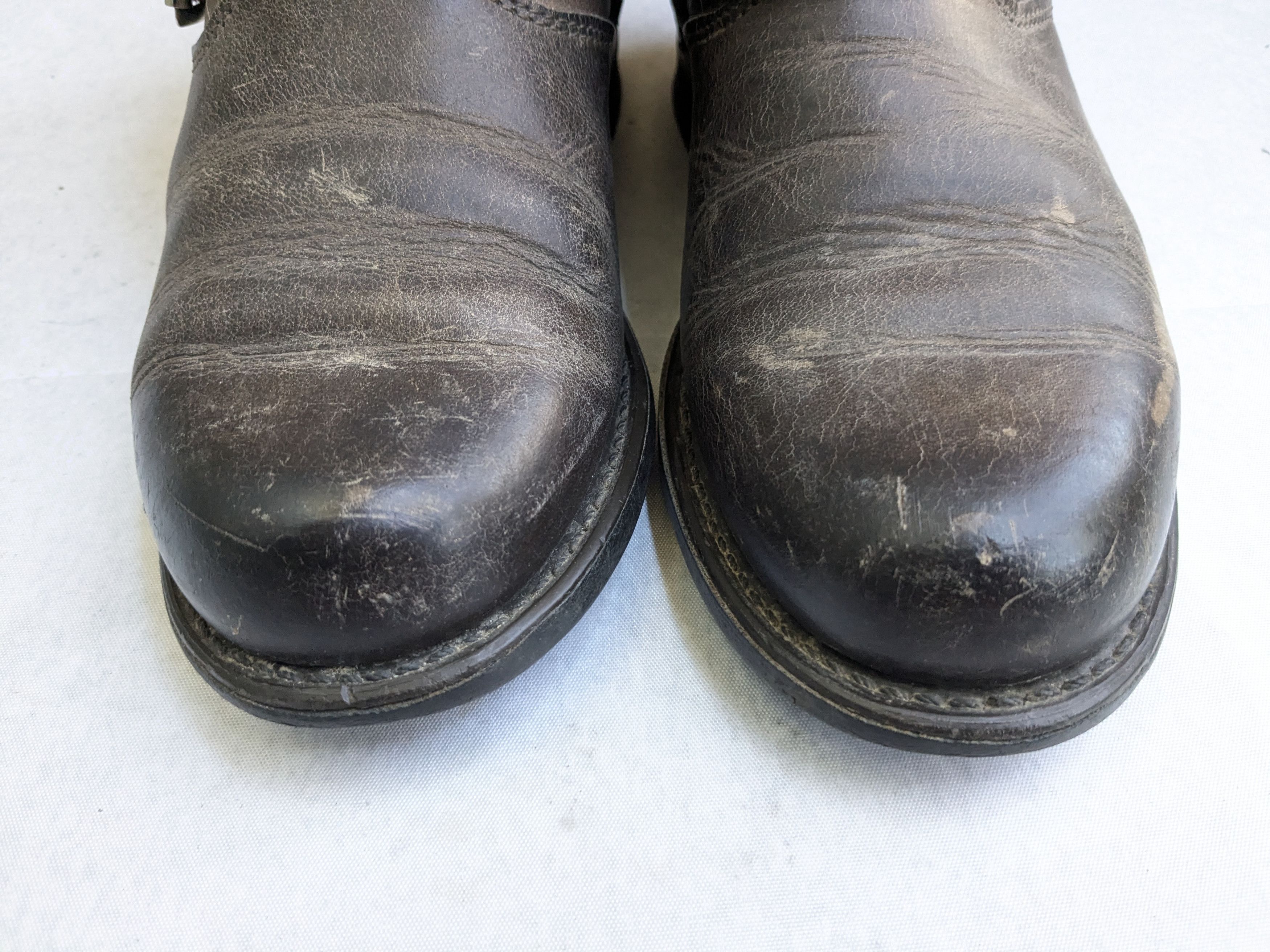 Frye Frye Engineer Boots Brown Leather 7.5 Leather Buckle Size US 7.5 / EU 40-41 - 4 Thumbnail