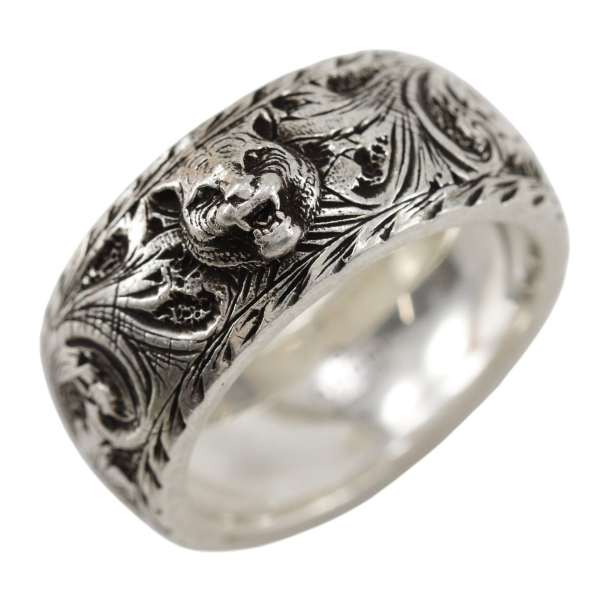 Gucci Gucci Tiger Head Ring, Size 19, Sterling Silver 925, Approx. 11.2g, Men's Size ONE SIZE - 1 Thumbnail