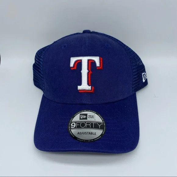 New Era Texas Ranger New Era 9Forty Trucker Hat Snapback Cap Size ONE SIZE - 1 Thumbnail