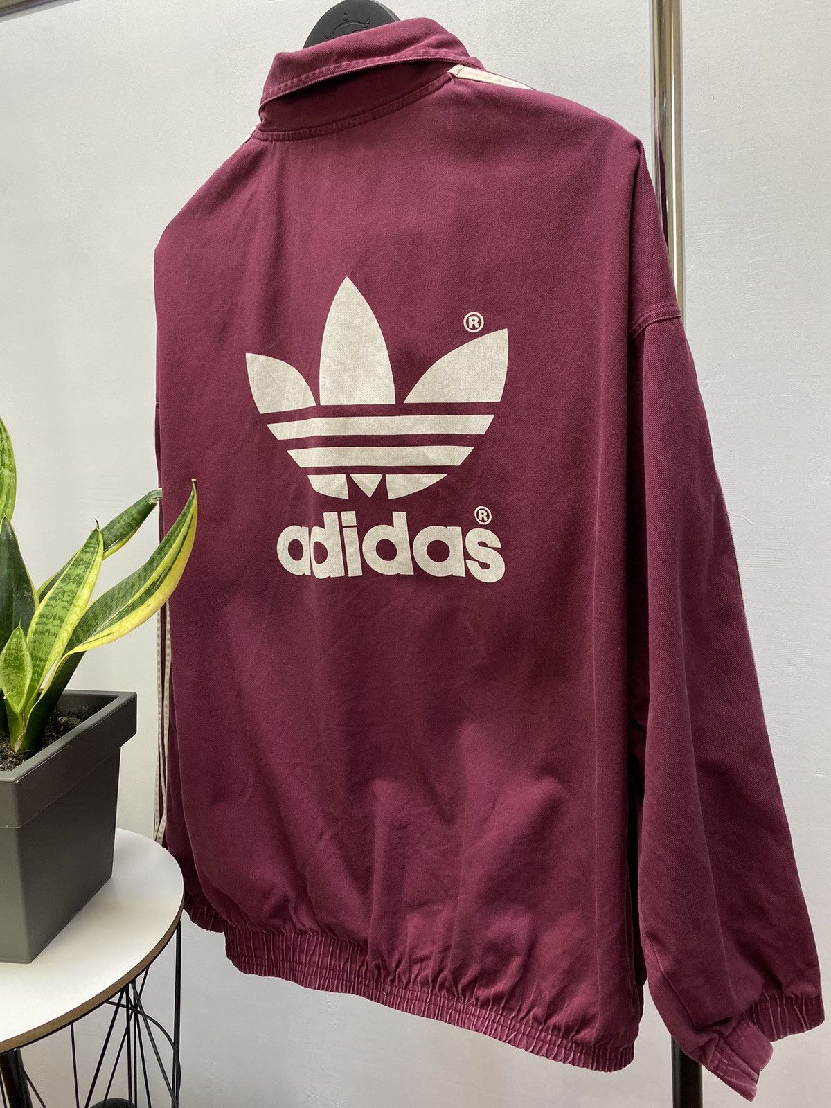 Adidas × Vintage Vintage Adidas Jacket Baggy Big Logo Cotton Y2K 80s Size US L / EU 52-54 / 3 - 24 Thumbnail