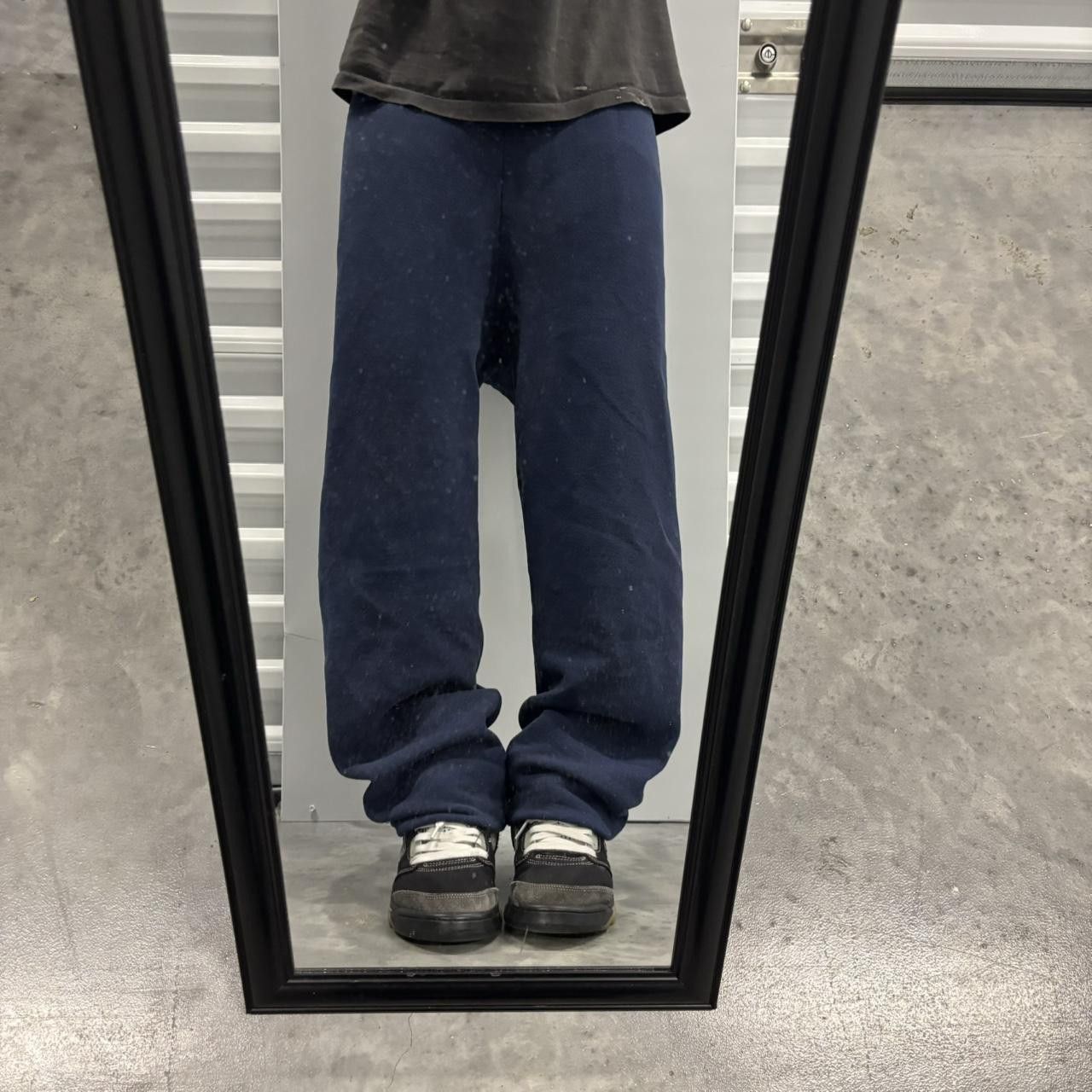Japanese Brand × Vintage Crazy Vintage 90s Navy Blue Skater Essential Sweatpants! Size US 30 / EU 46 - 1 Thumbnail