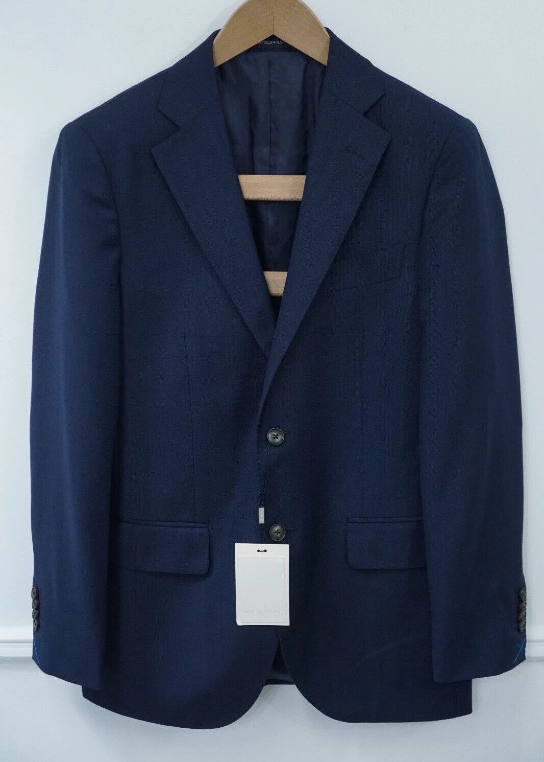 Suitsupply Men Suitsupply Blazer Lazio Pure Wool S110 Reda Blue US44L Size 44L - 1 Thumbnail