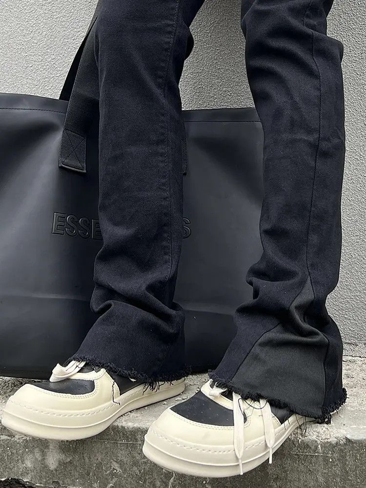 Japanese Brand × Jean Black Stacked Denim Jeans Size US 32 / EU 48 - 4 Thumbnail