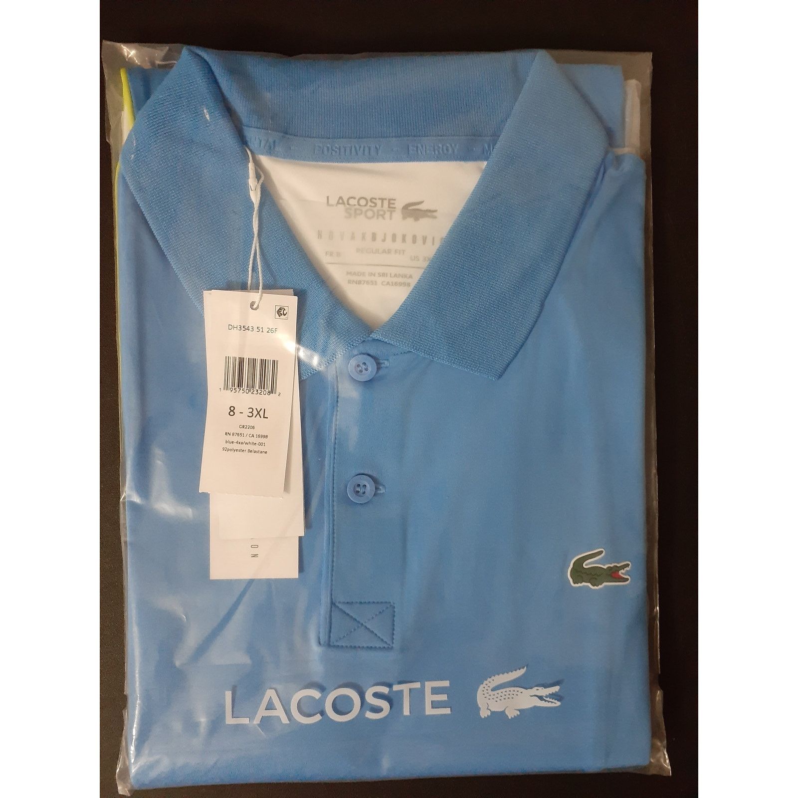 Lacoste Lacoste Sport Novak Djokovic Regular Fit Colorblock Polo 3XL Size US XXL / EU 58 / 5 - 2 Thumbnail